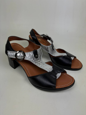 Босоножки ED'ART 6001.624'bl. Черный+серебро R