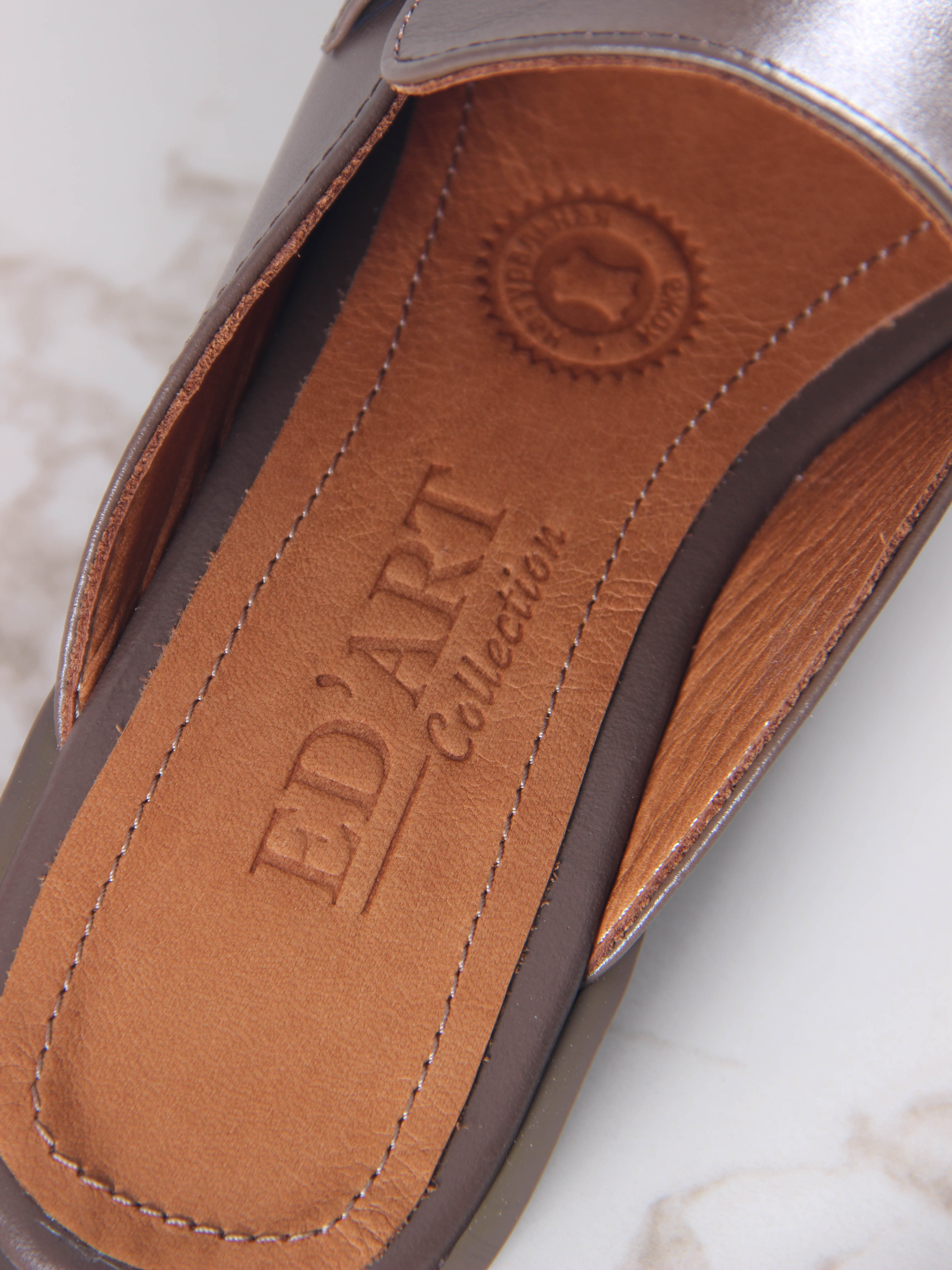 картинка Мюли ED'ART 1072.подиум205'br. Коричневый от интернет магазина