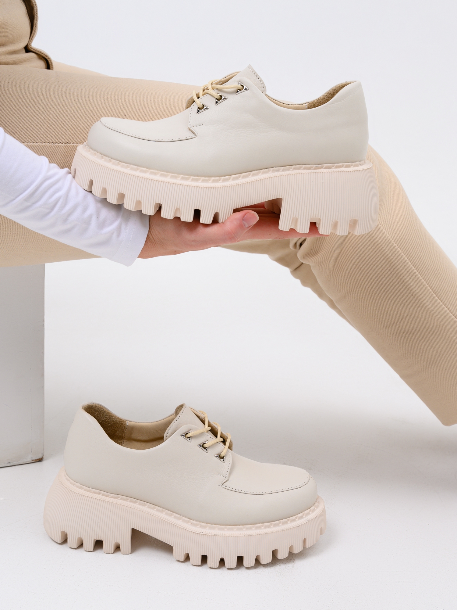 картинка Туфли полуботинки ED'ART 202.14728'be. Бежевый-3 от интернет магазина