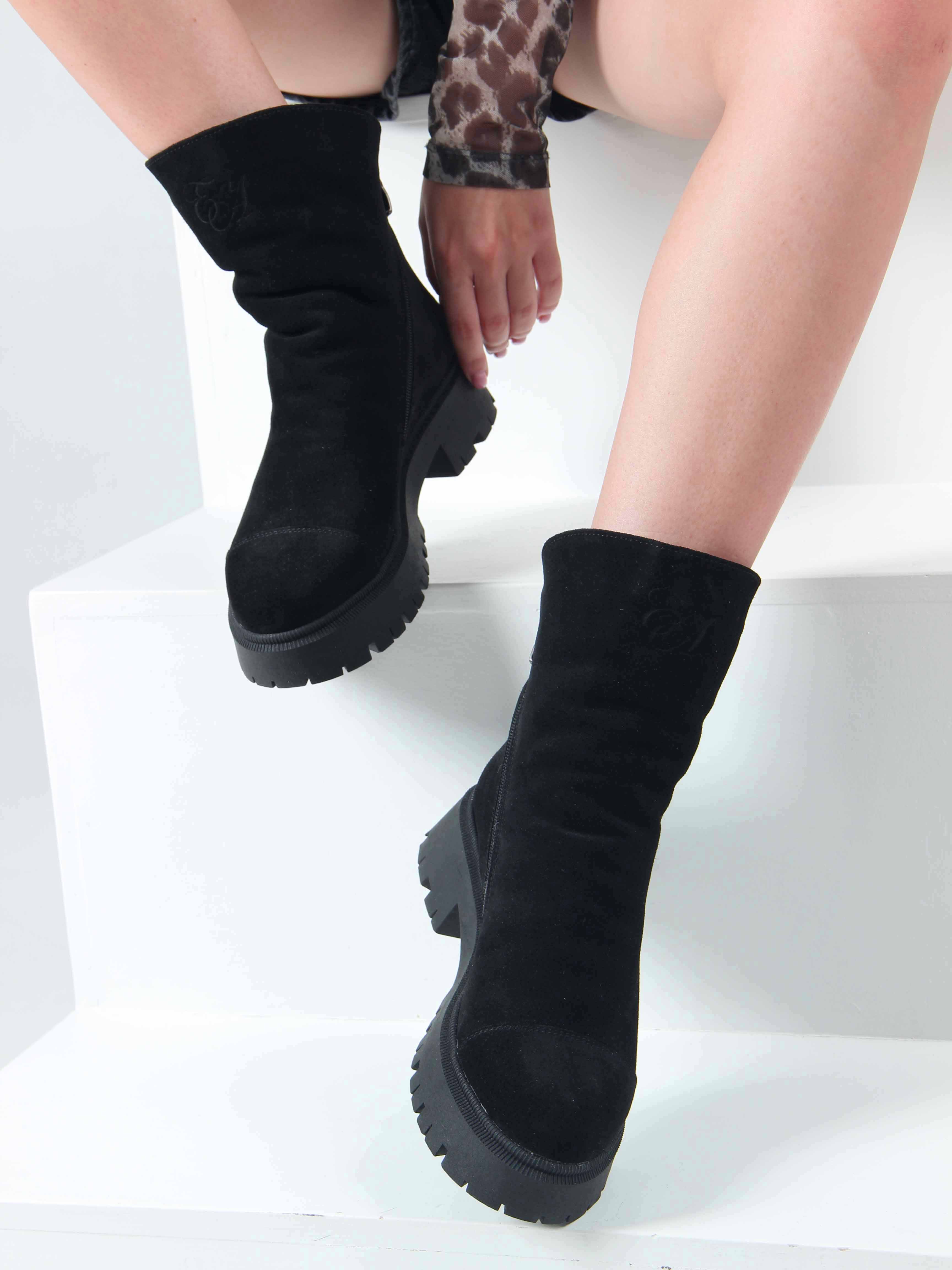 картинка Ботинки ED'ART 233.2094'bl. черный замша от интернет магазина