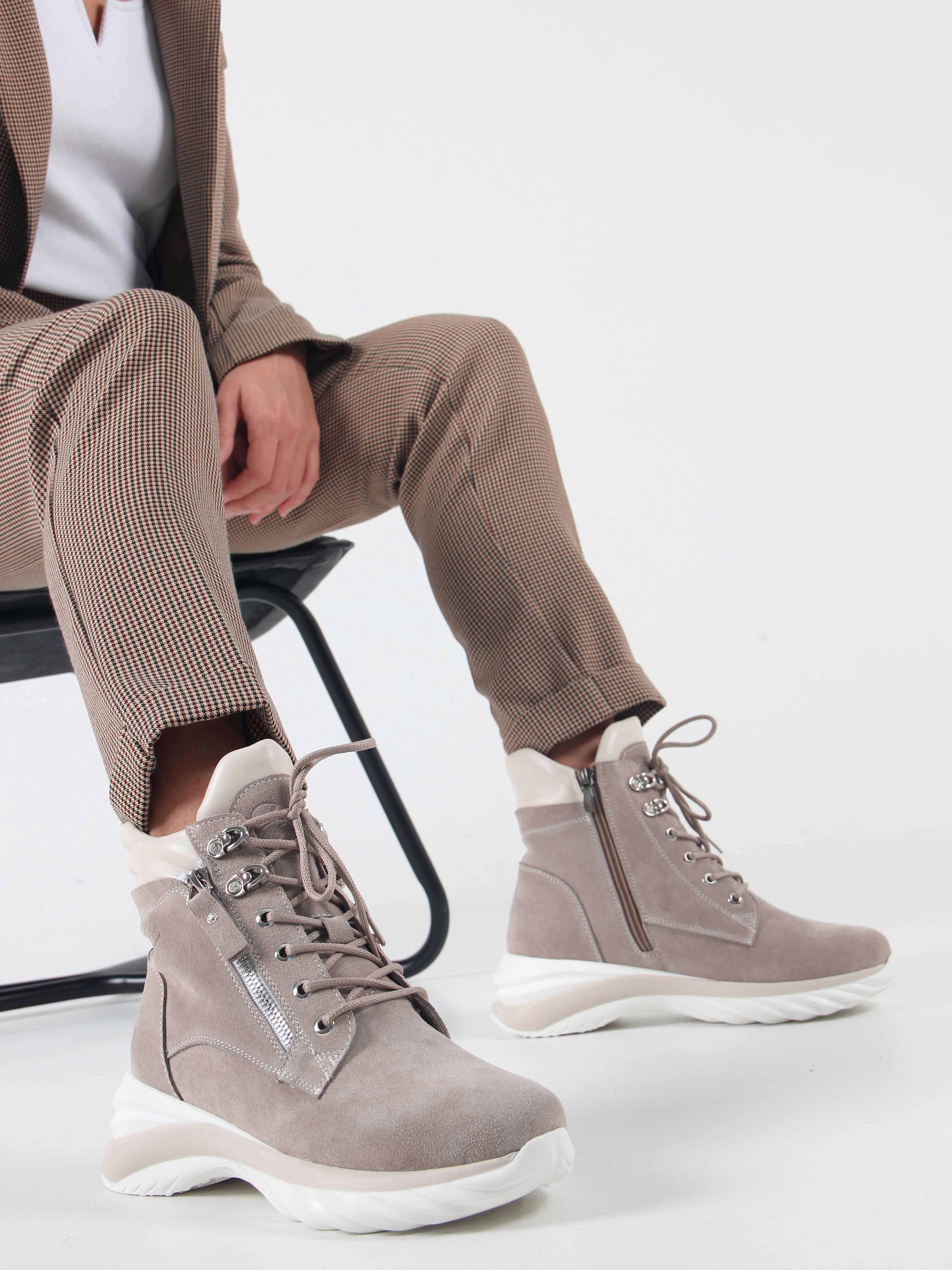 картинка Ботинки ED'ART 261.uno2'w. каменный замша от интернет магазина