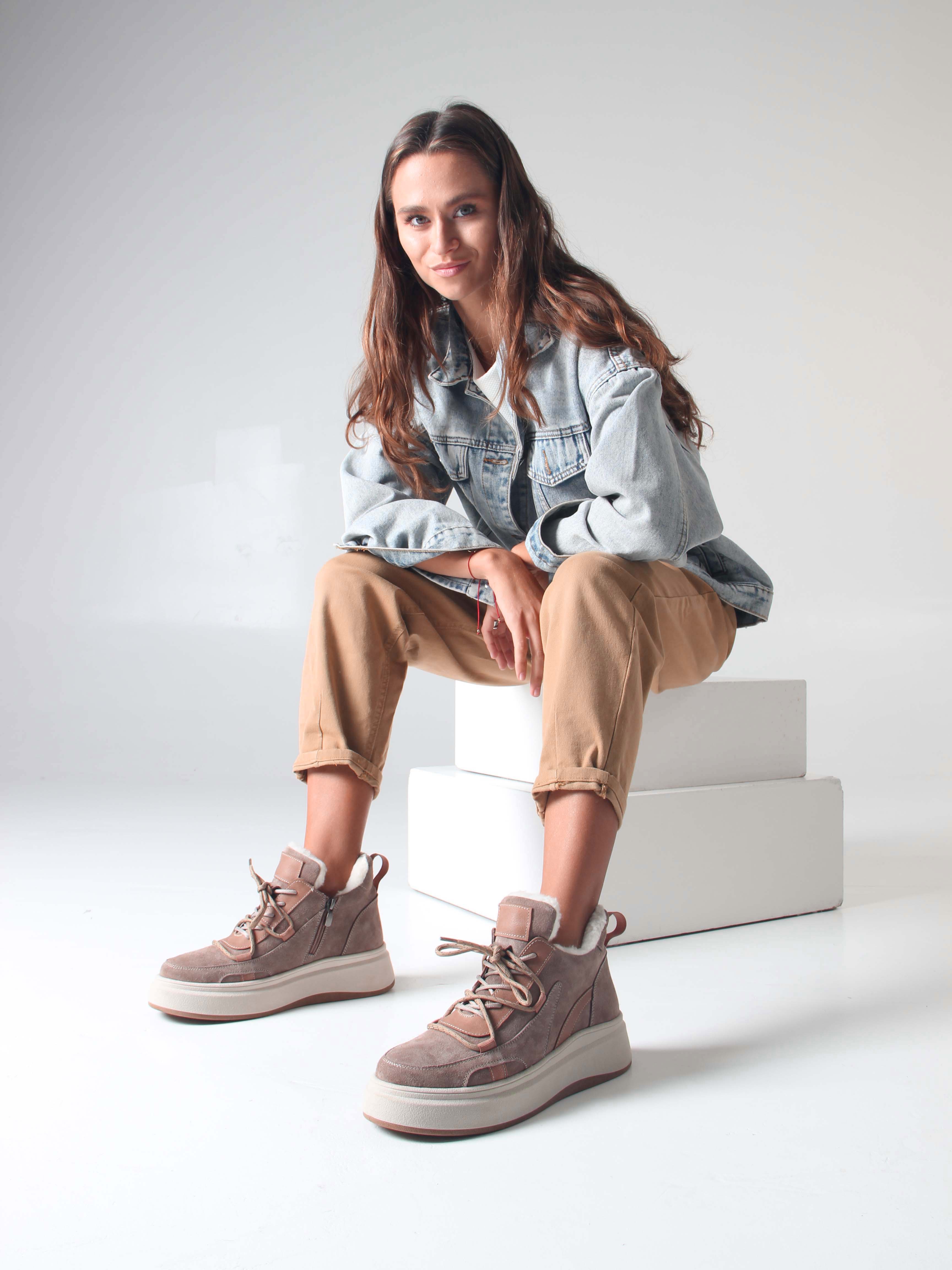 картинка Ботинки ED'ART 229.windy'be. Капучино замша от интернет магазина