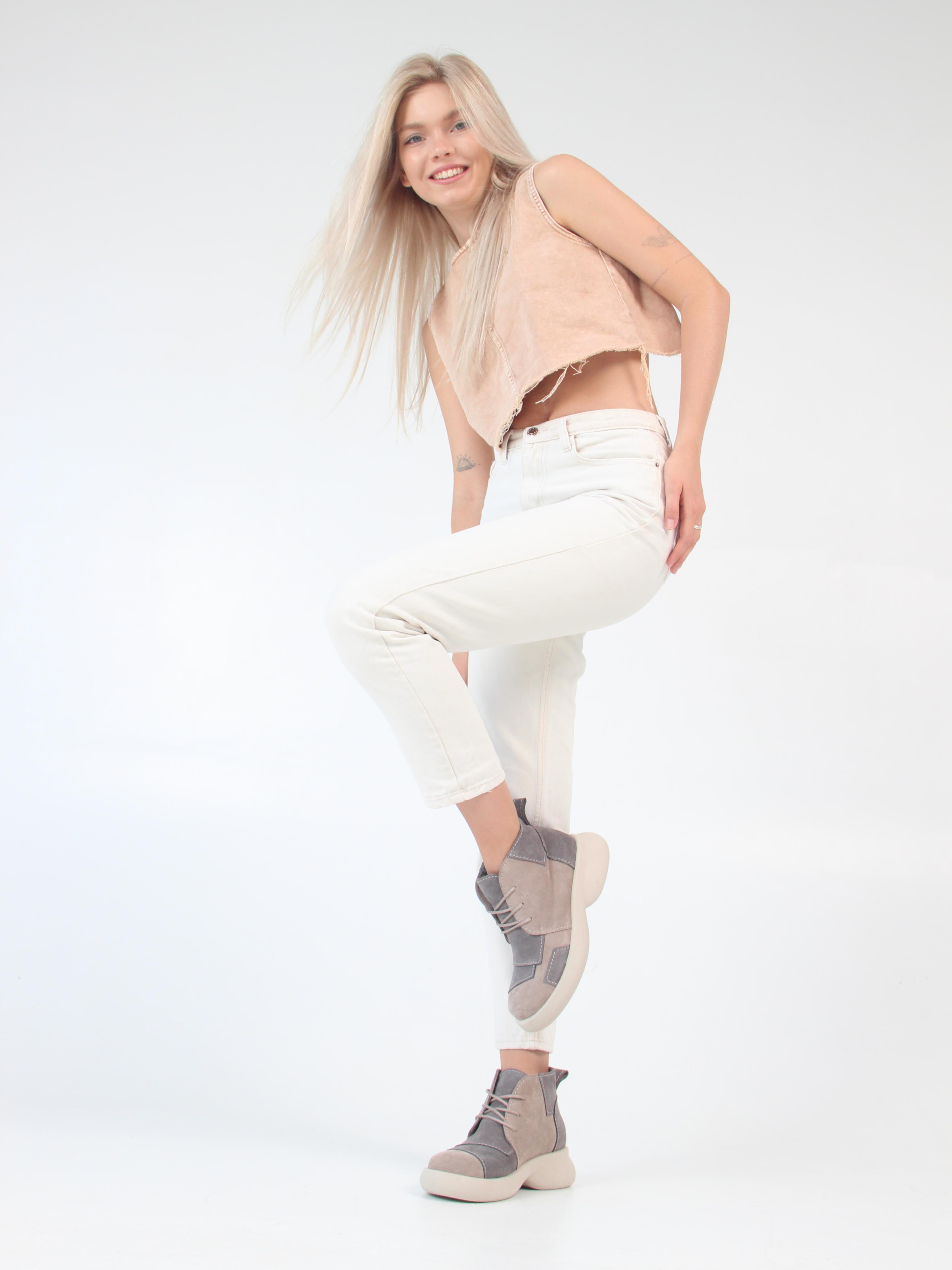 картинка Ботинки  ED'ART 305.927'be. ваниль серый  замша от интернет магазина