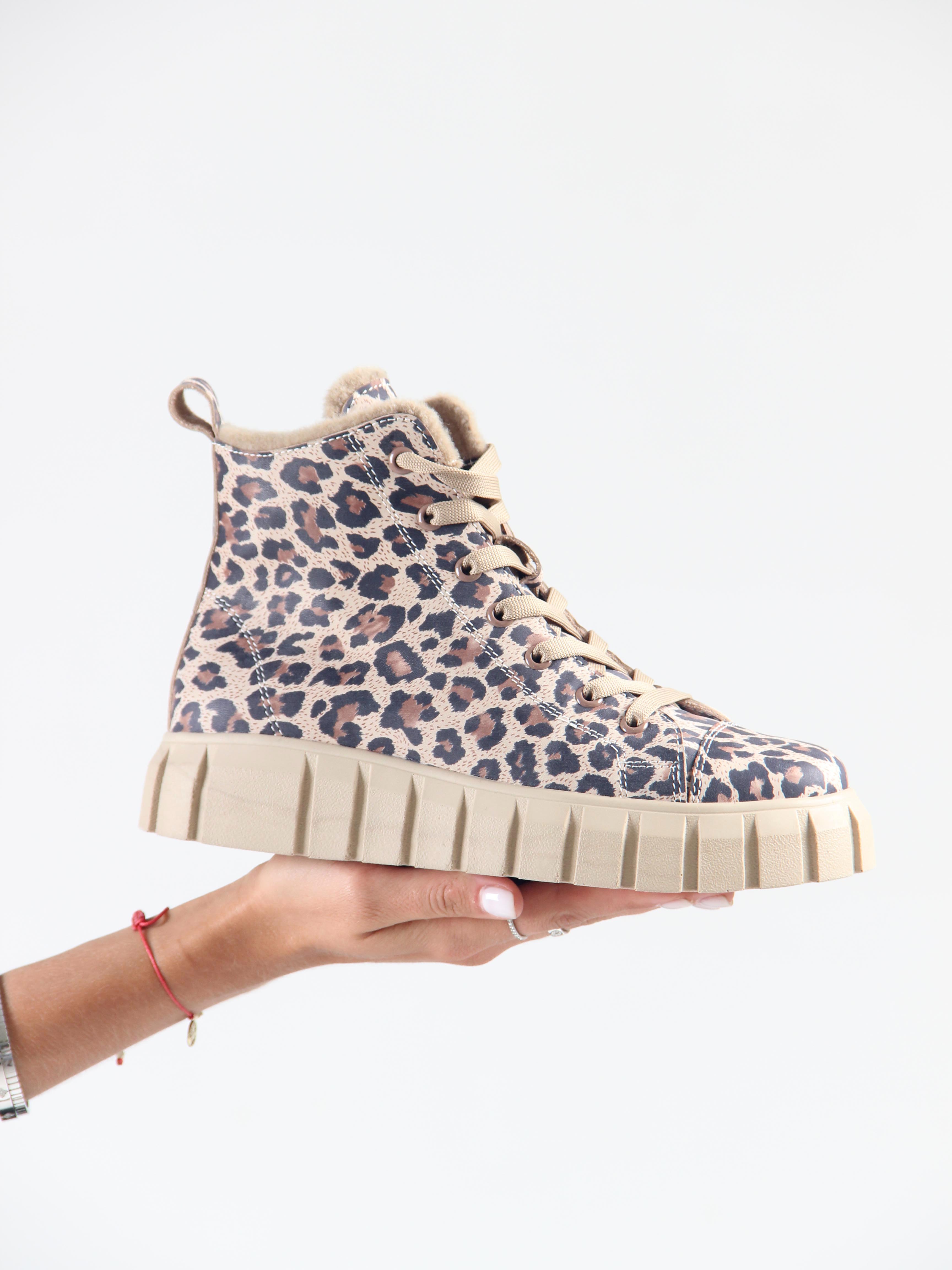 картинка Ботинки ED'ART 217.91505'be. бежевый леопард от интернет магазина