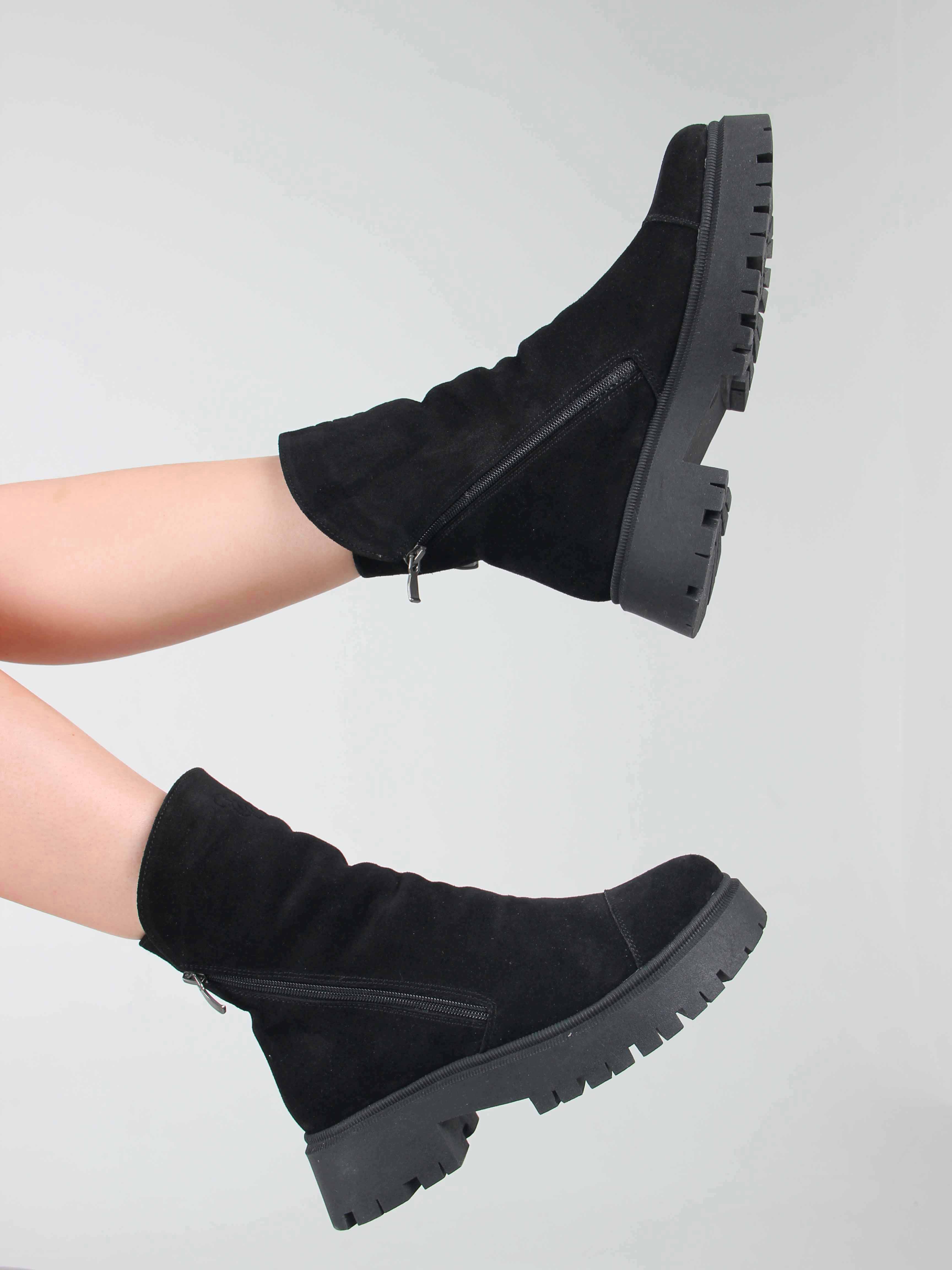 картинка Ботинки ED'ART 233.2094'bl. черный замша от интернет магазина