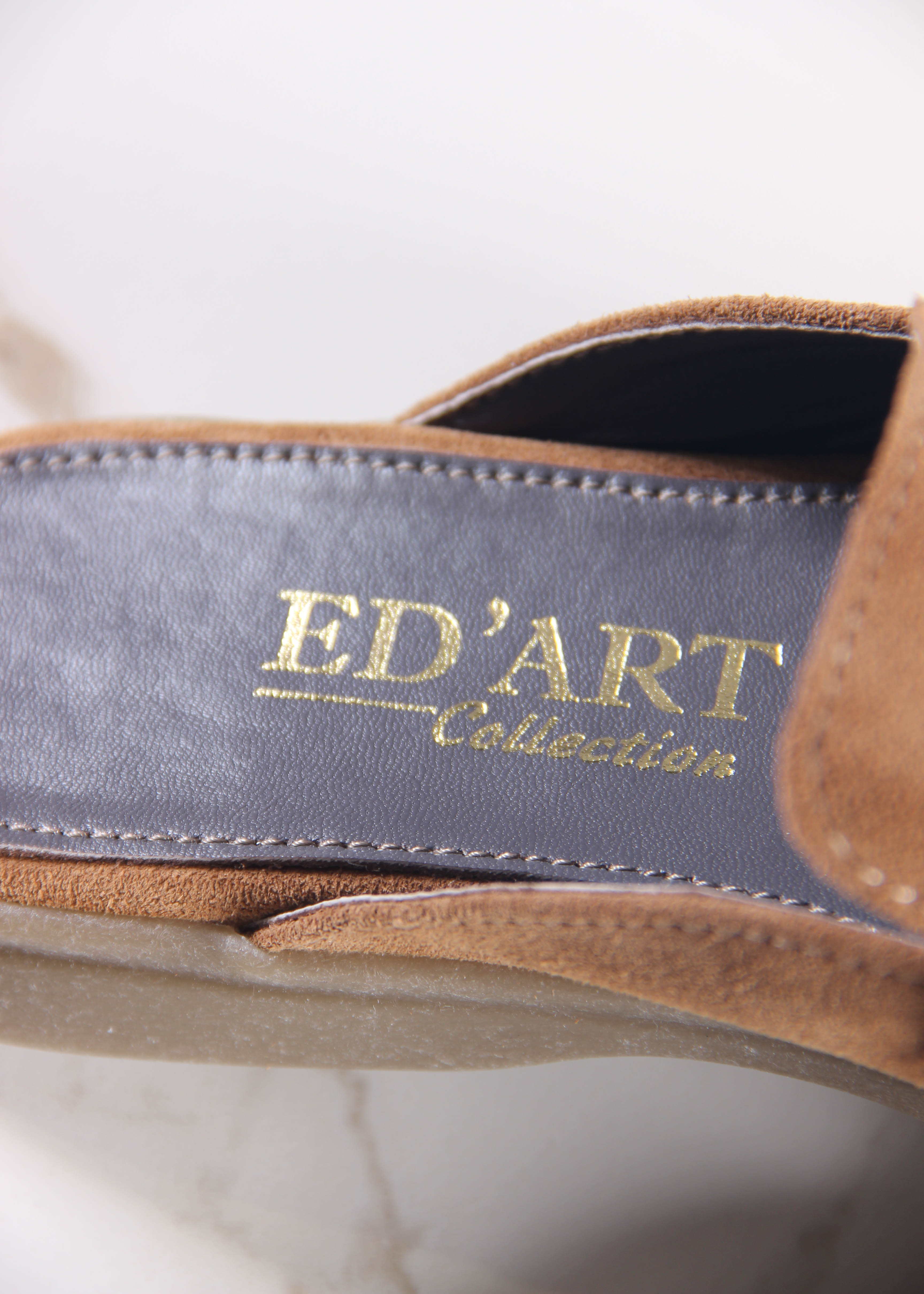 картинка Мюли ED'ART 1070.2614'be. светло коричневая замша от интернет магазина