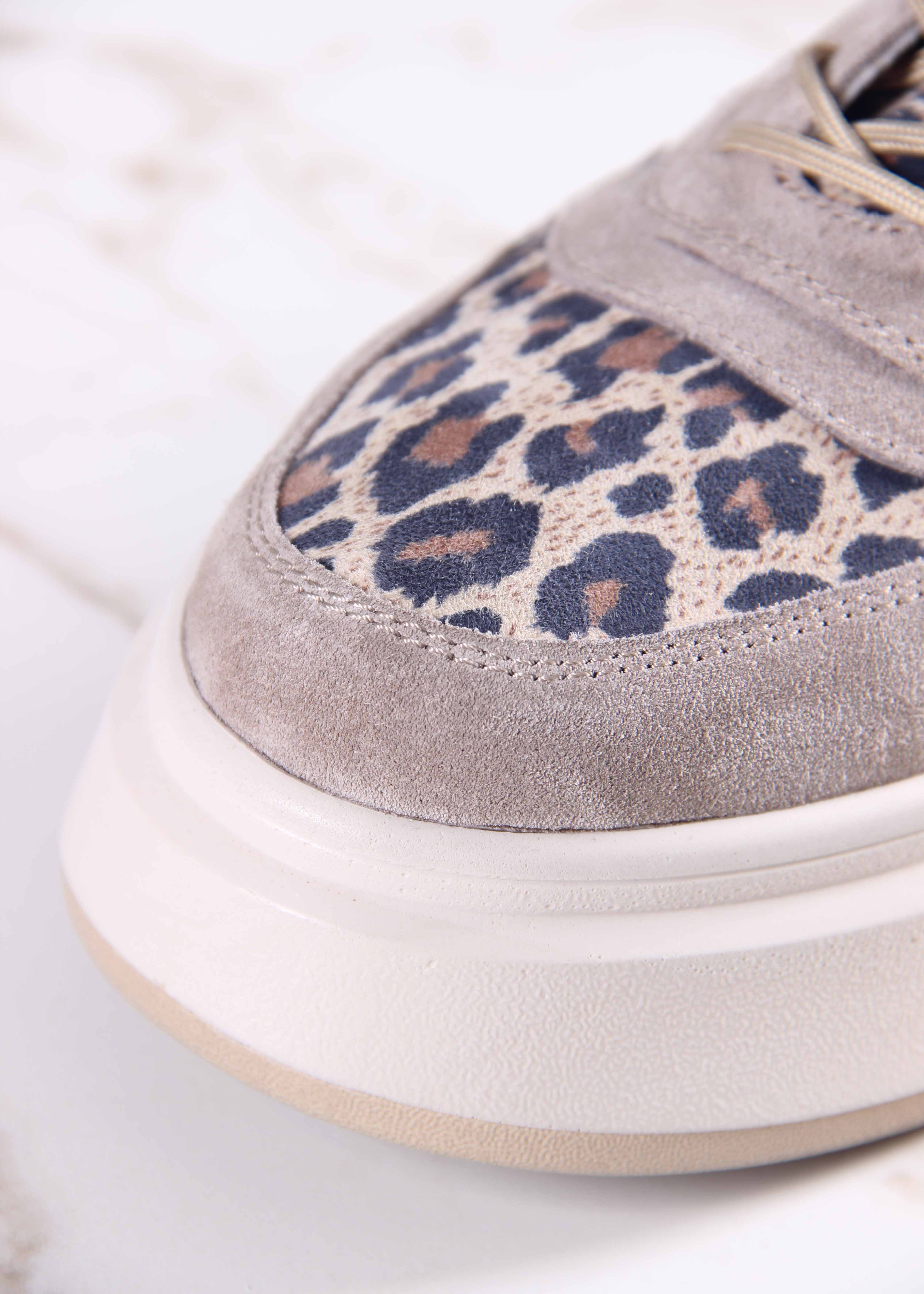 картинка Кроссовки ED'ART 149.24916'be. бежевый леопард ваниль замша от интернет магазина