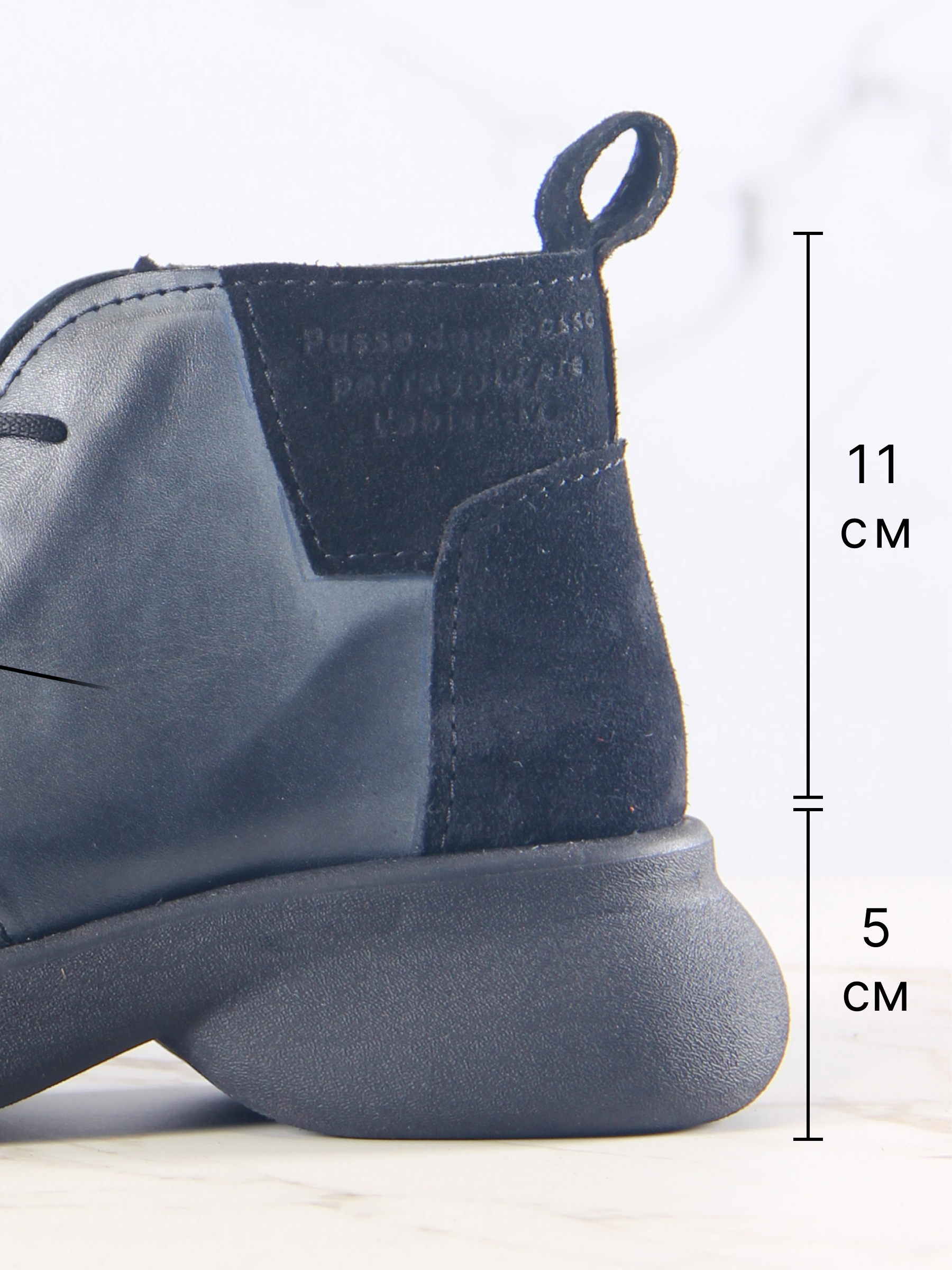 картинка Ботинки  ED'ART 305.927'bl. Вакса черная+черная замша от интернет магазина