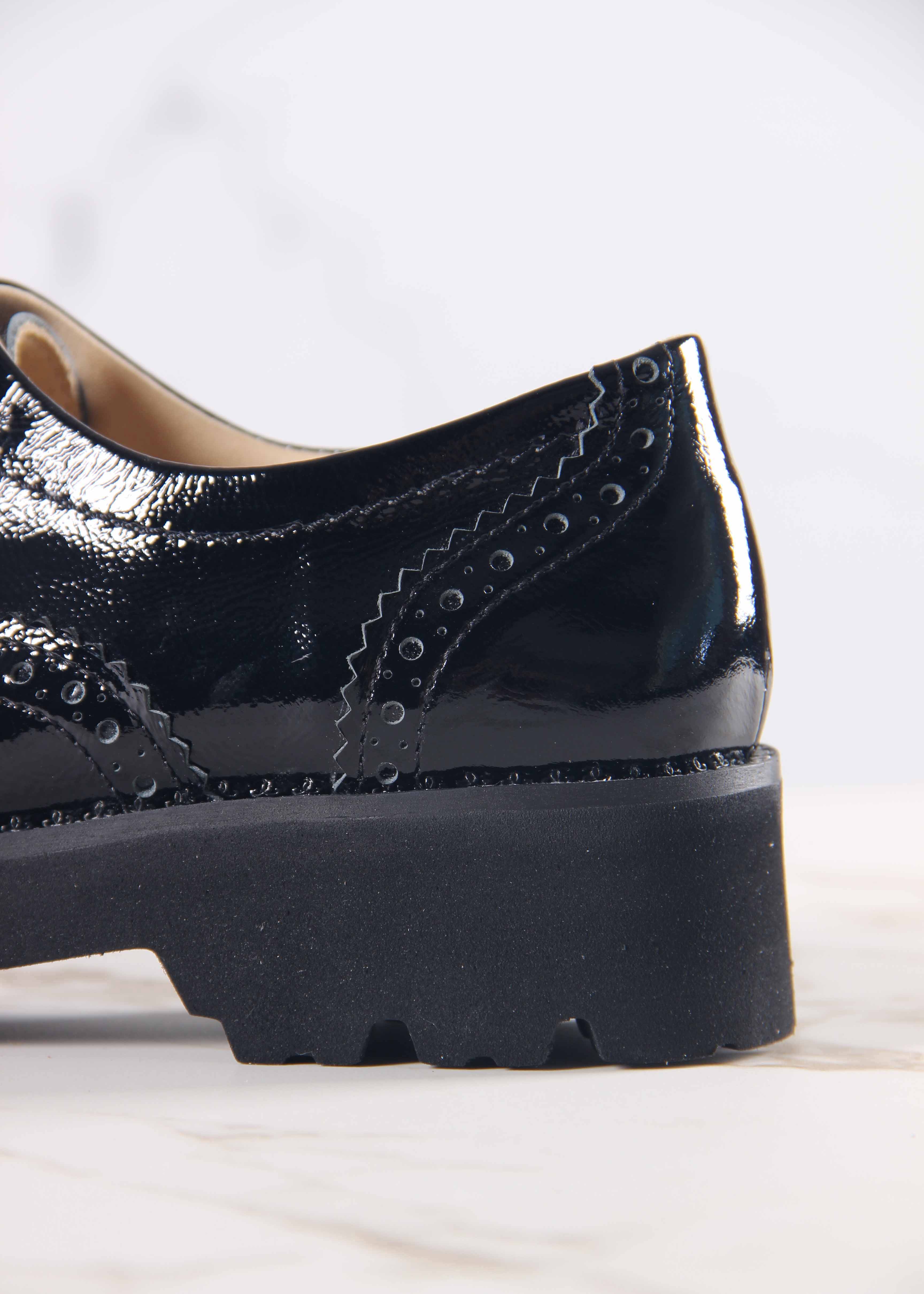 картинка Туфли полуботинки ED'ART 100.10182'bl. Черный наплак от интернет магазина