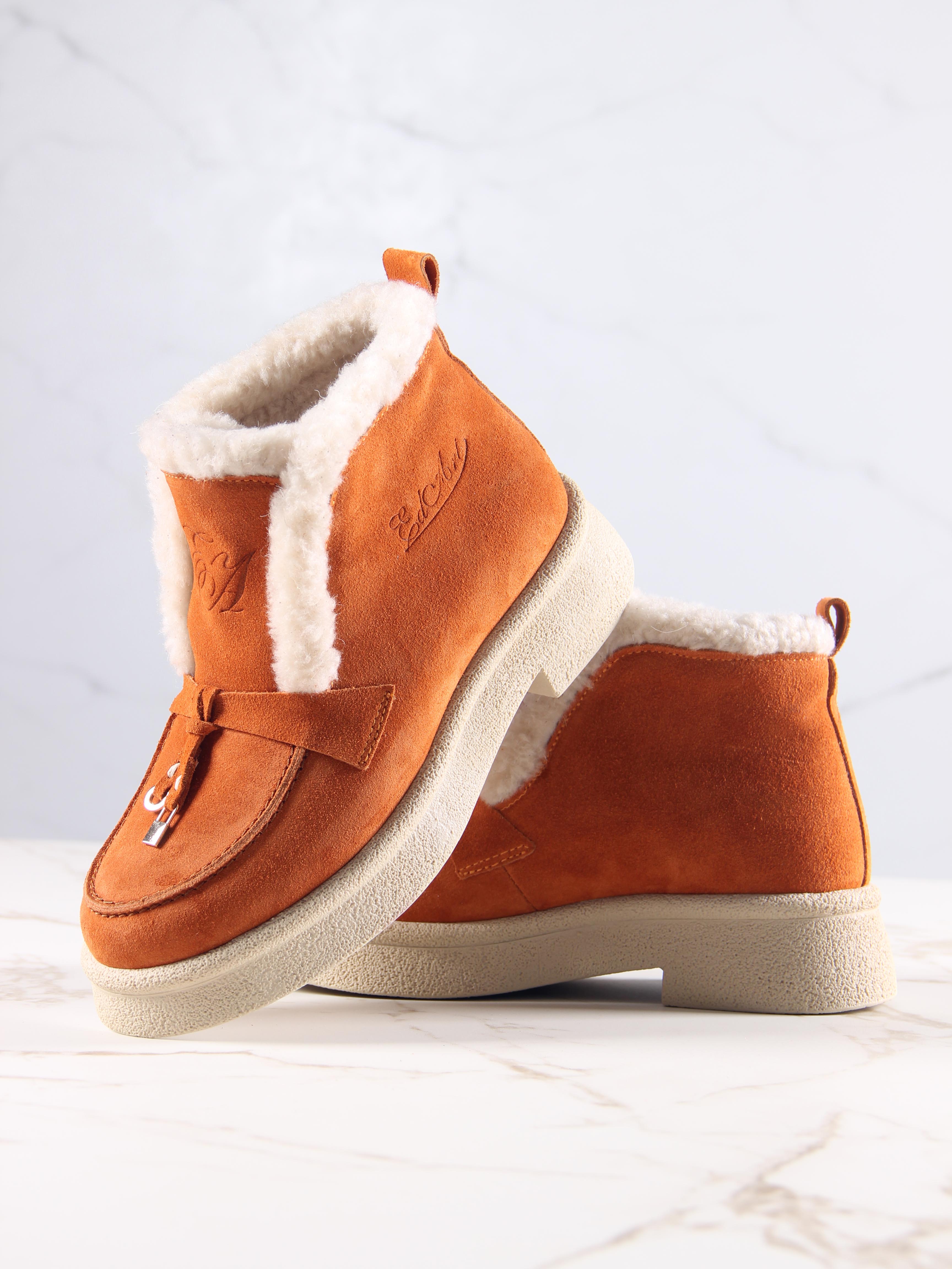 картинка Ботинки ED'ART 307.florida 'be.мандарин замша от интернет магазина