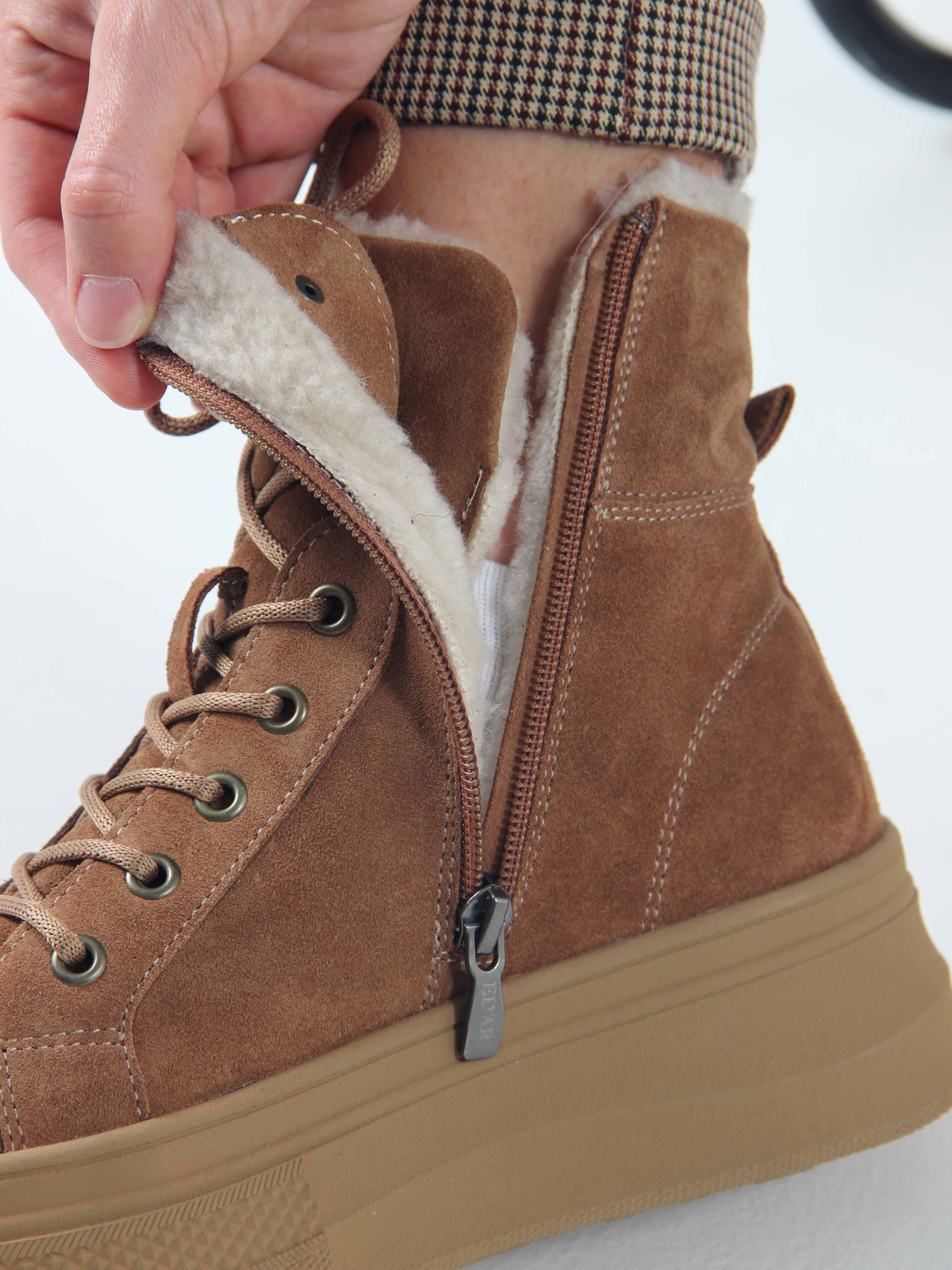 картинка Ботинки ED'ART 219.warm'br. Светло коричневый от интернет магазина