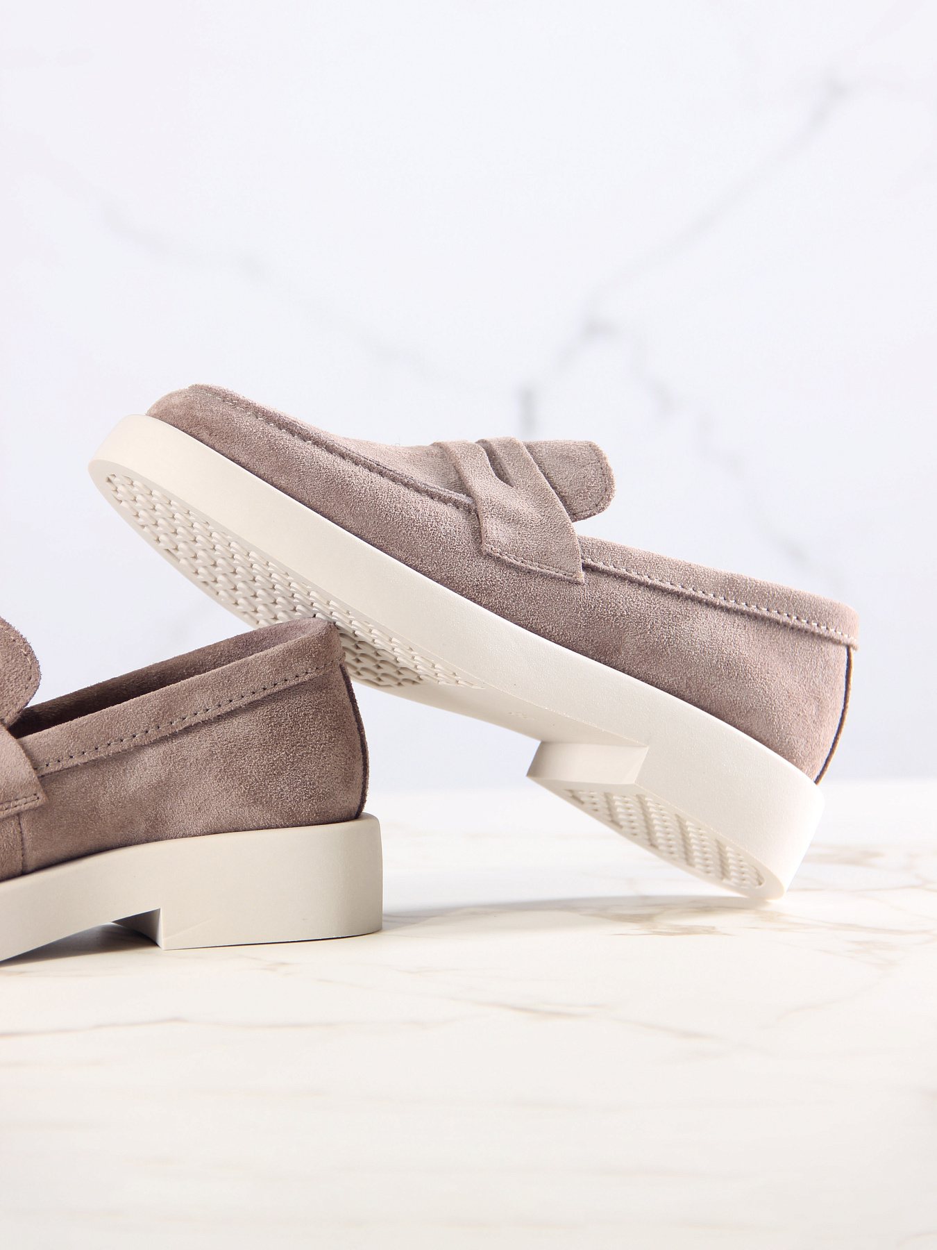 картинка Лоферы туфли ED'ART 176.1593'be. Капучино замша от интернет магазина