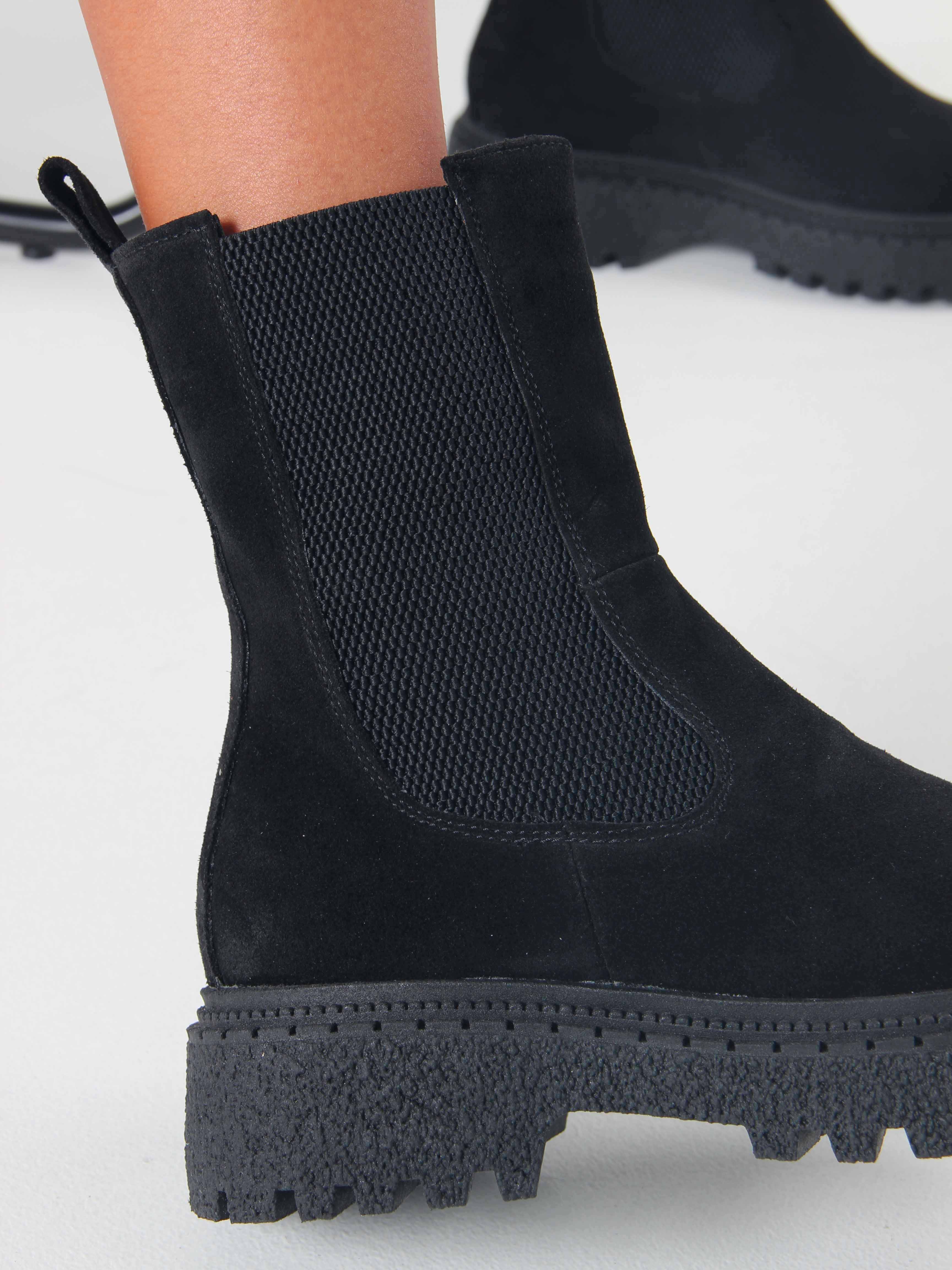 картинка Ботинки ED'ART 334.asteria.bl черный замш от интернет магазина