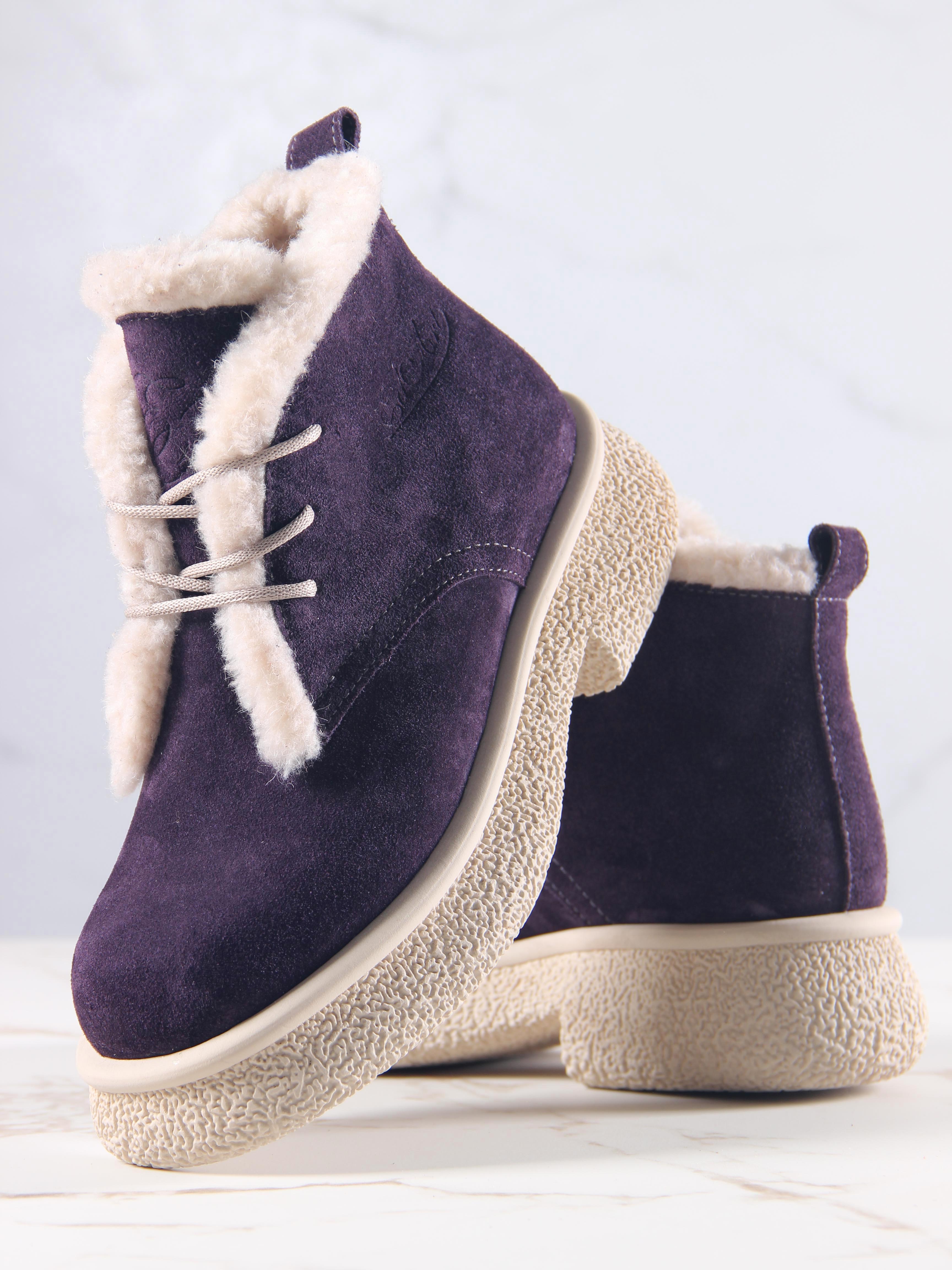 картинка Ботинки ED'ART 308.агата'w. сливовая замша з от интернет магазина