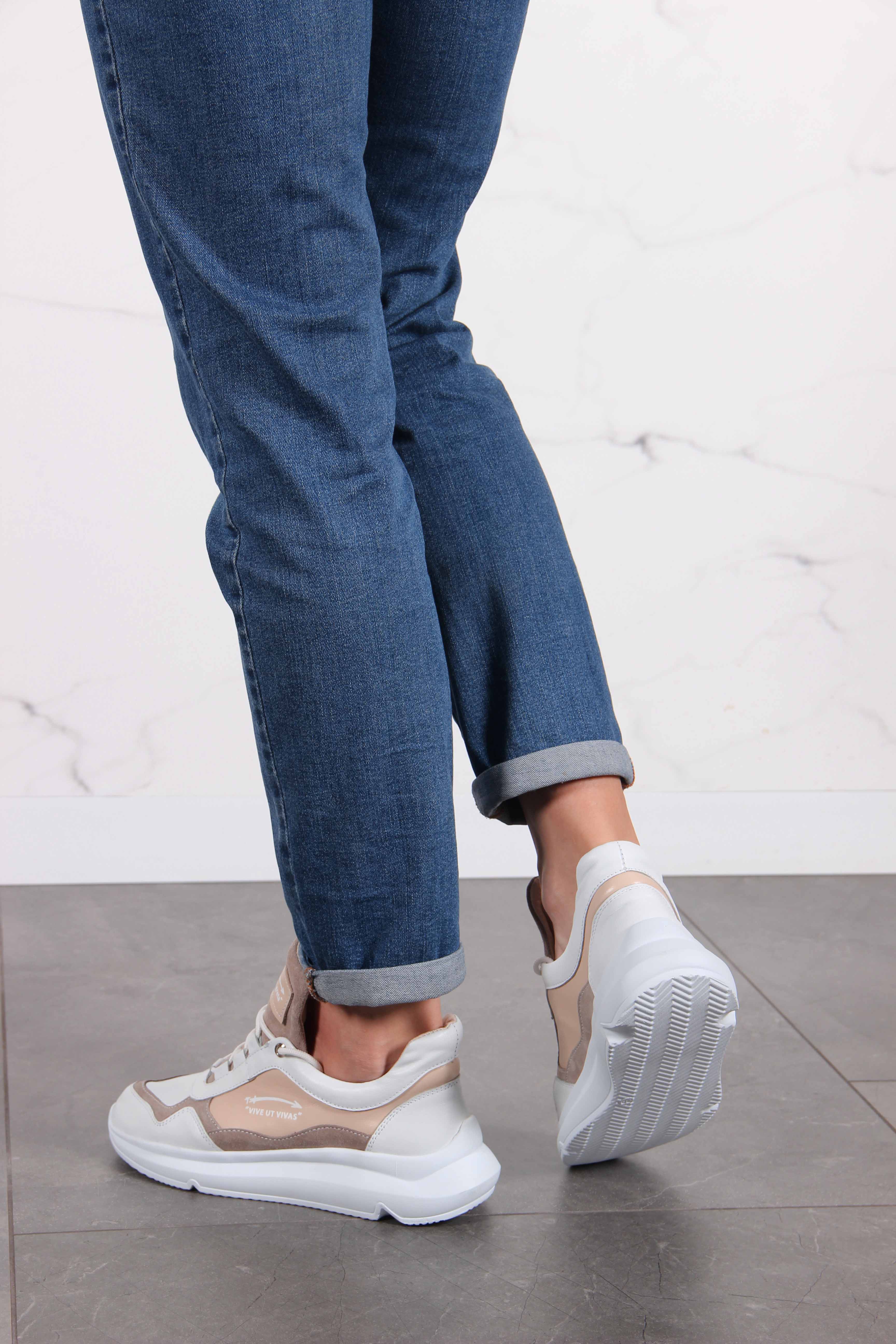 картинка Кроссовки ED'ART 150.236143w.белый-бежевый от интернет магазина