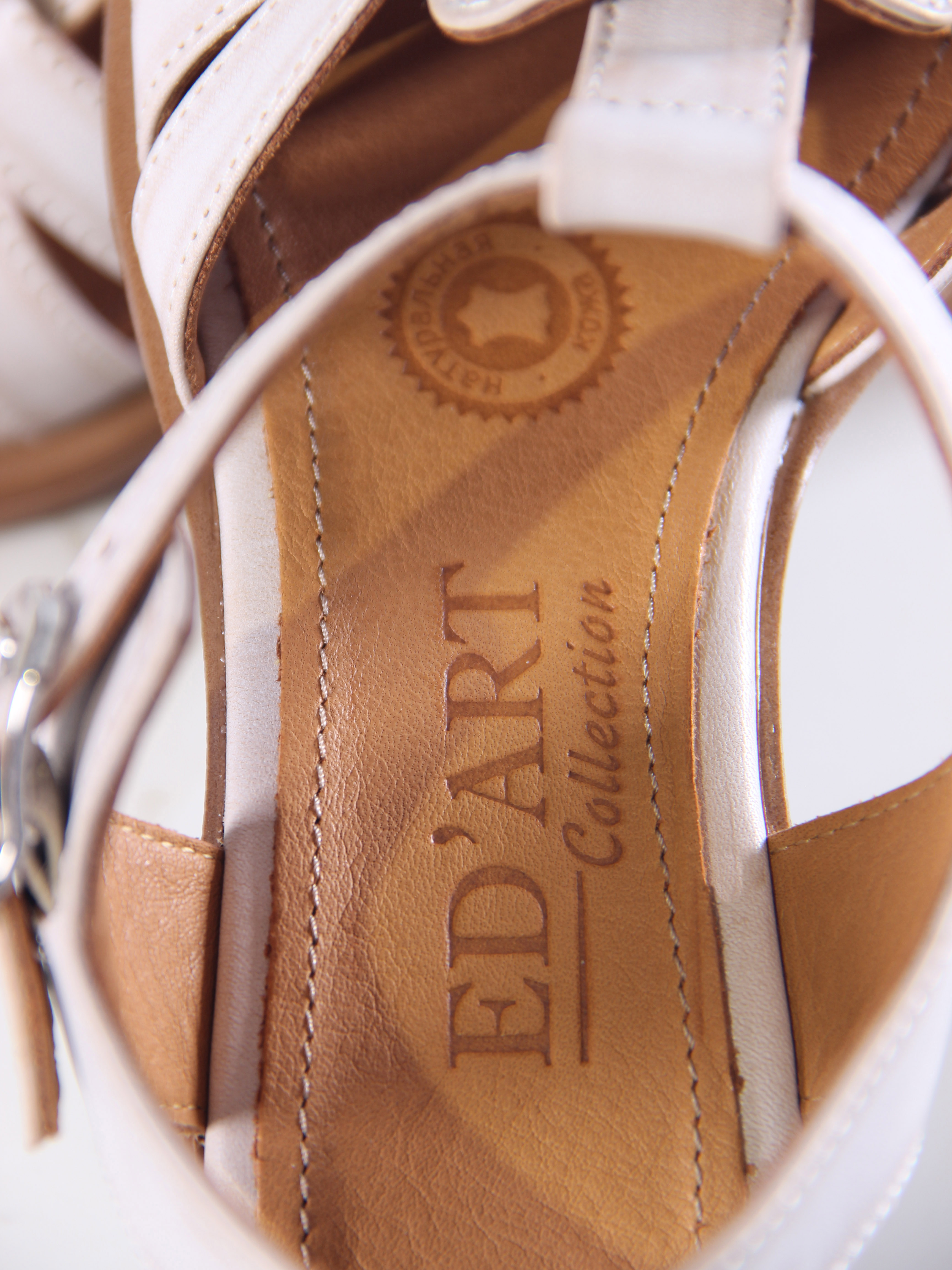 картинка Босоножки ED'ART 5035.23663'bе. Вакса пудра+коричневый от интернет магазина