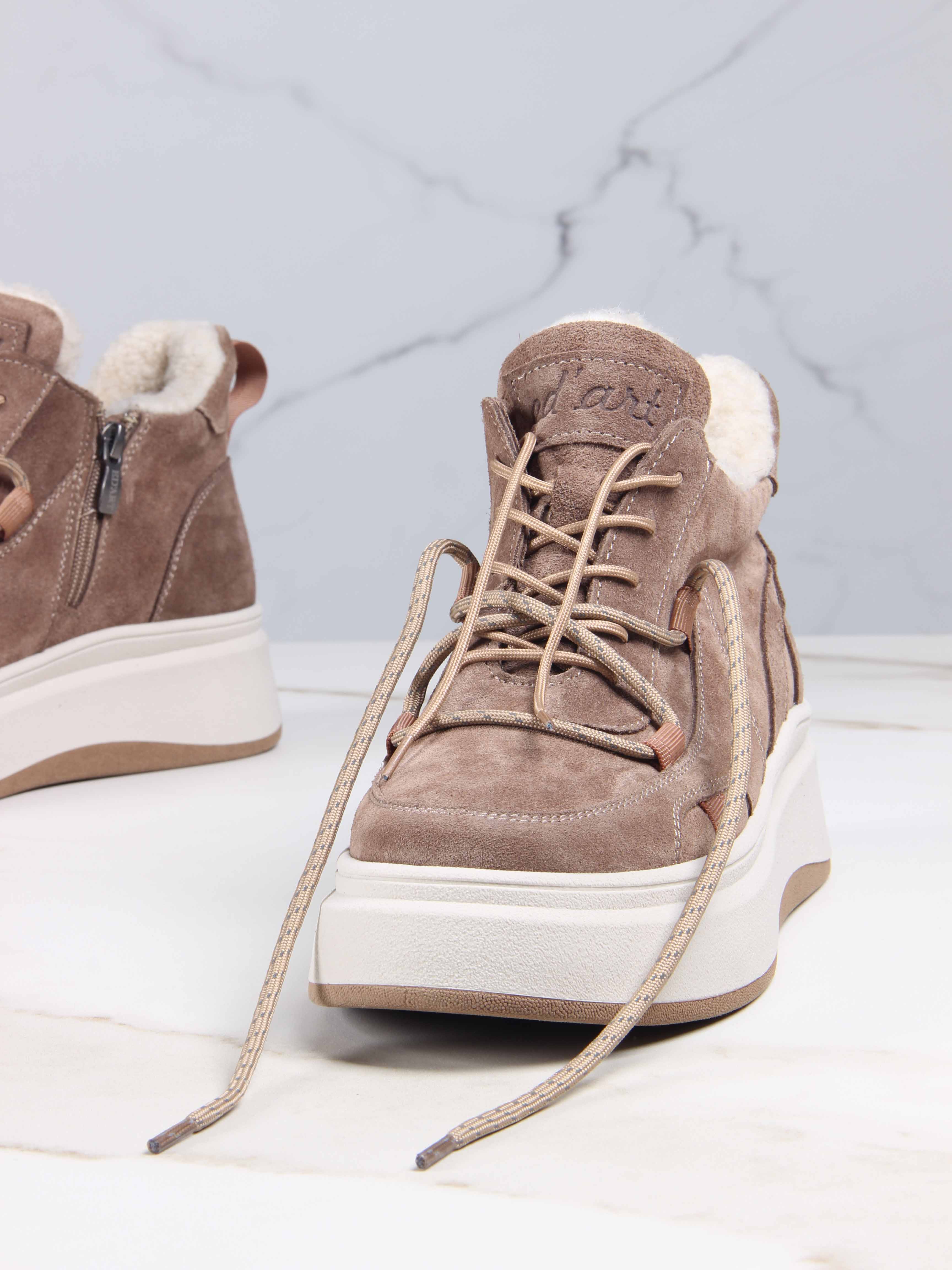 картинка Ботинки ED'ART 229.windy'be. Серо-коричневая замша от интернет магазина