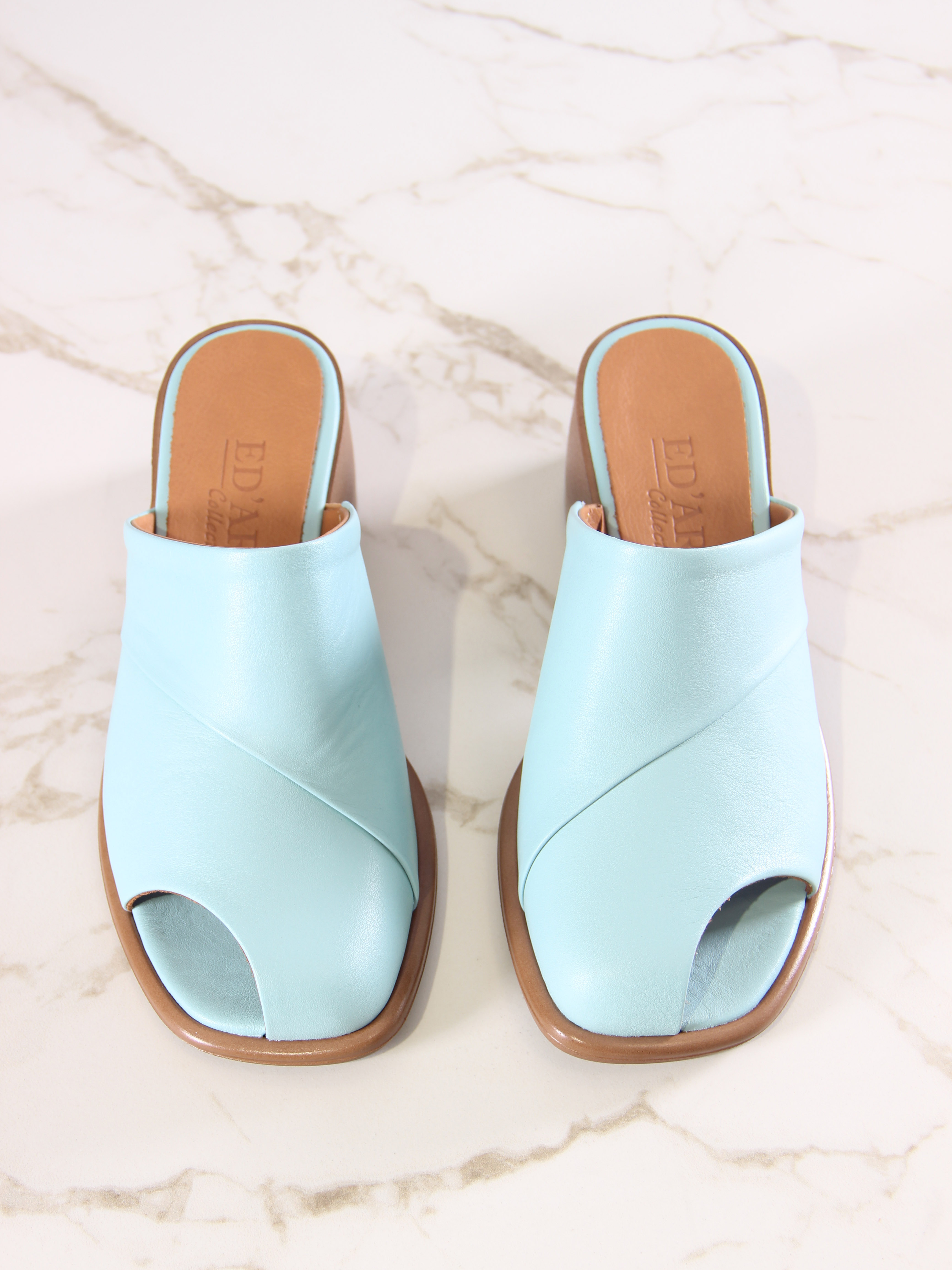 картинка Сабо ED'ART 5300.23663'be. Мята+коричневый от интернет магазина