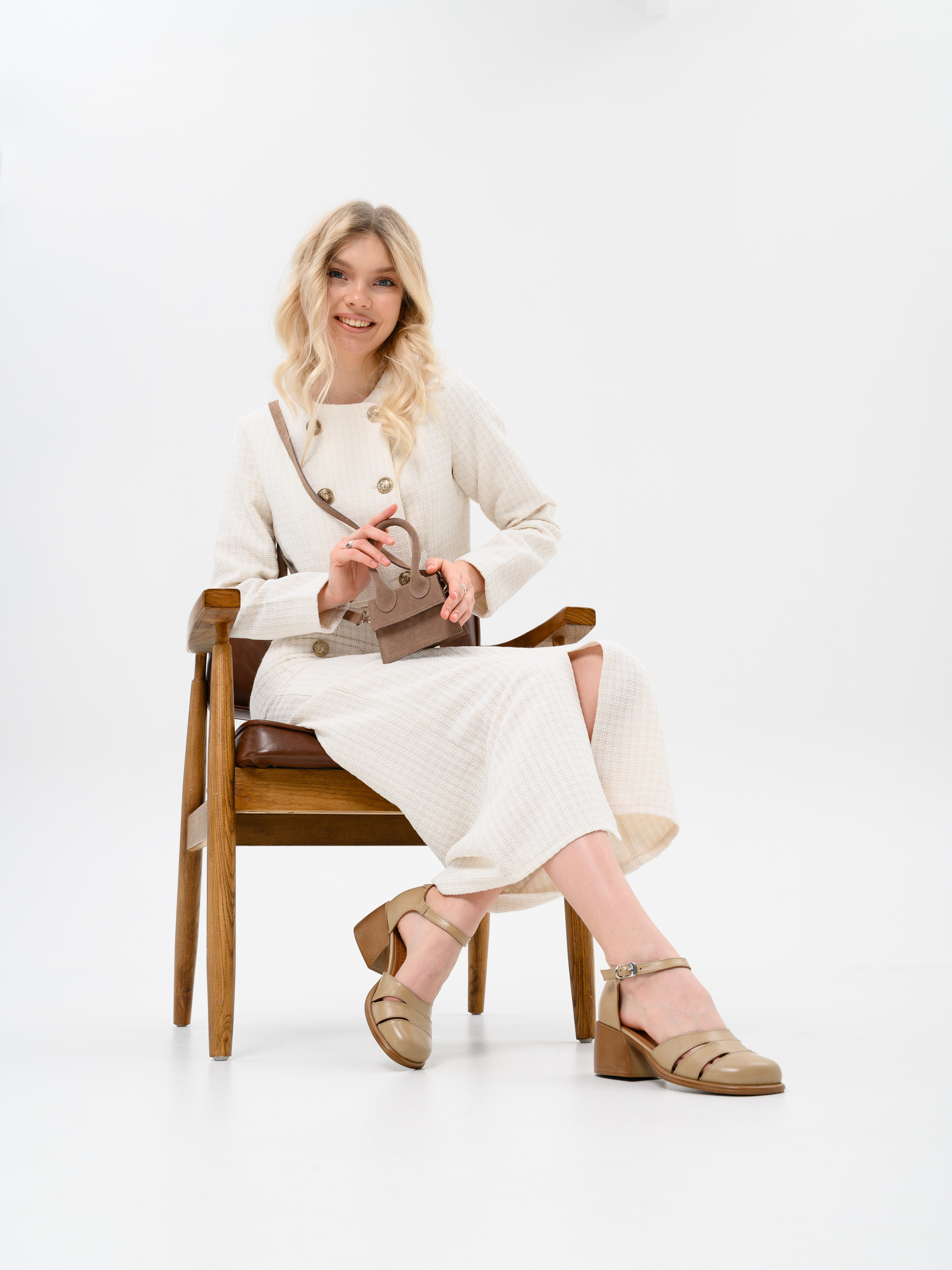 картинка Босоножки ED'ART 5032.23663'be. Круассан майами +коричневый от интернет магазина