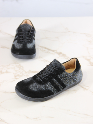 Кеды босоногие натуральная замша черные