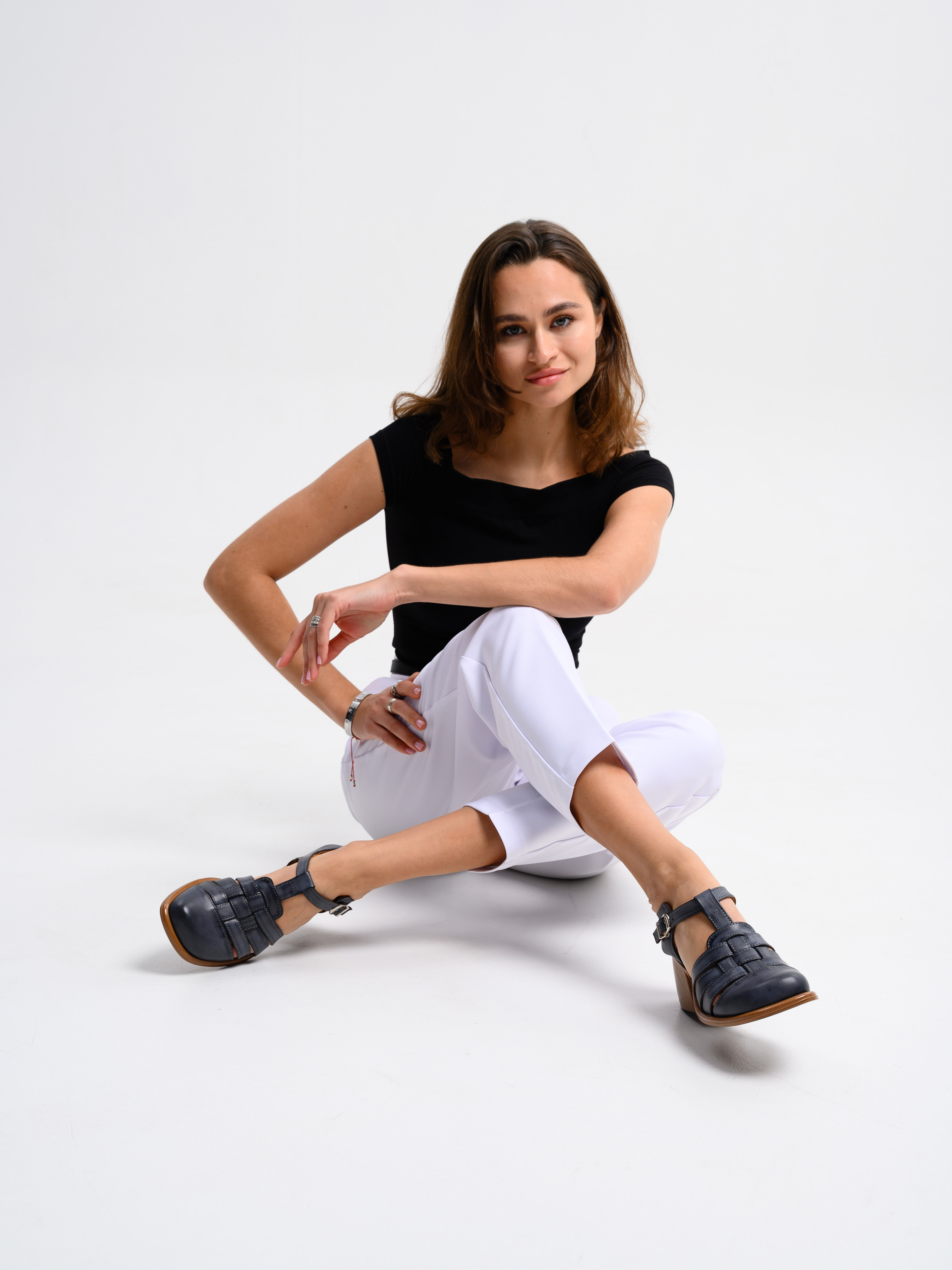 картинка Босоножки ED'ART 5035.23663'bе. Вакса черная+коричневый от интернет магазина