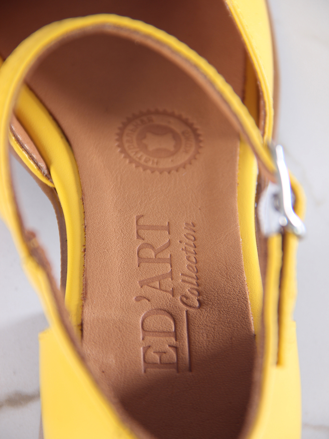 картинка Босоножки ED'ART 5033.23663'be. Желтый+коричневый от интернет магазина