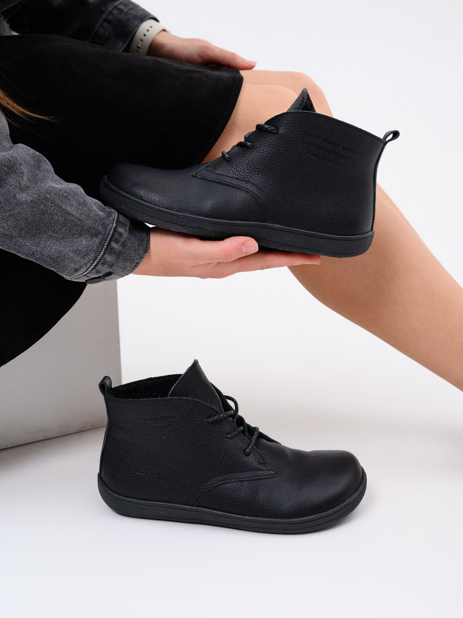 картинка Босоногие ботинки  ED'ART 208.NATA'bl.Черный флоттер от интернет магазина