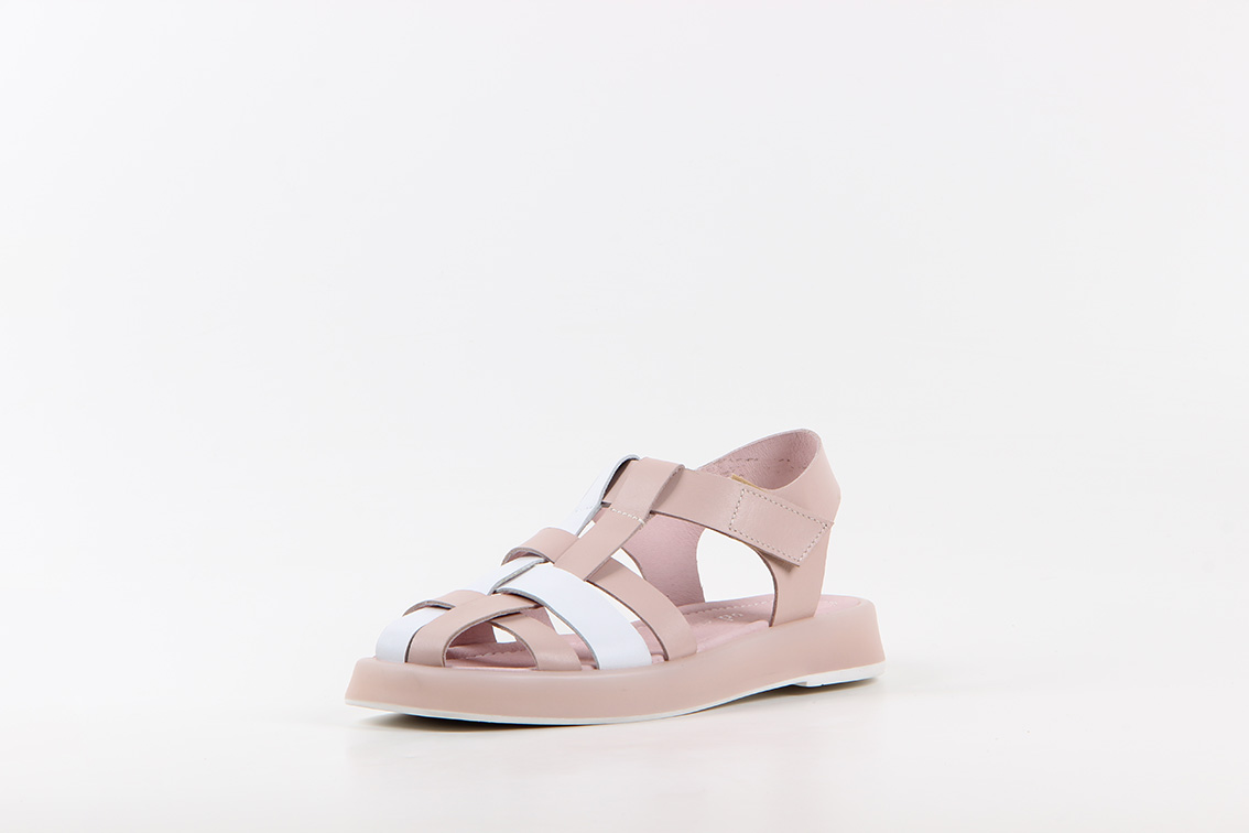 картинка Босоножки ED'ART 2027.22203'py. pudra/white от интернет магазина