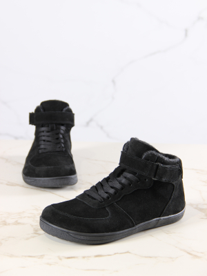 Кеды босоногие замшевые черные