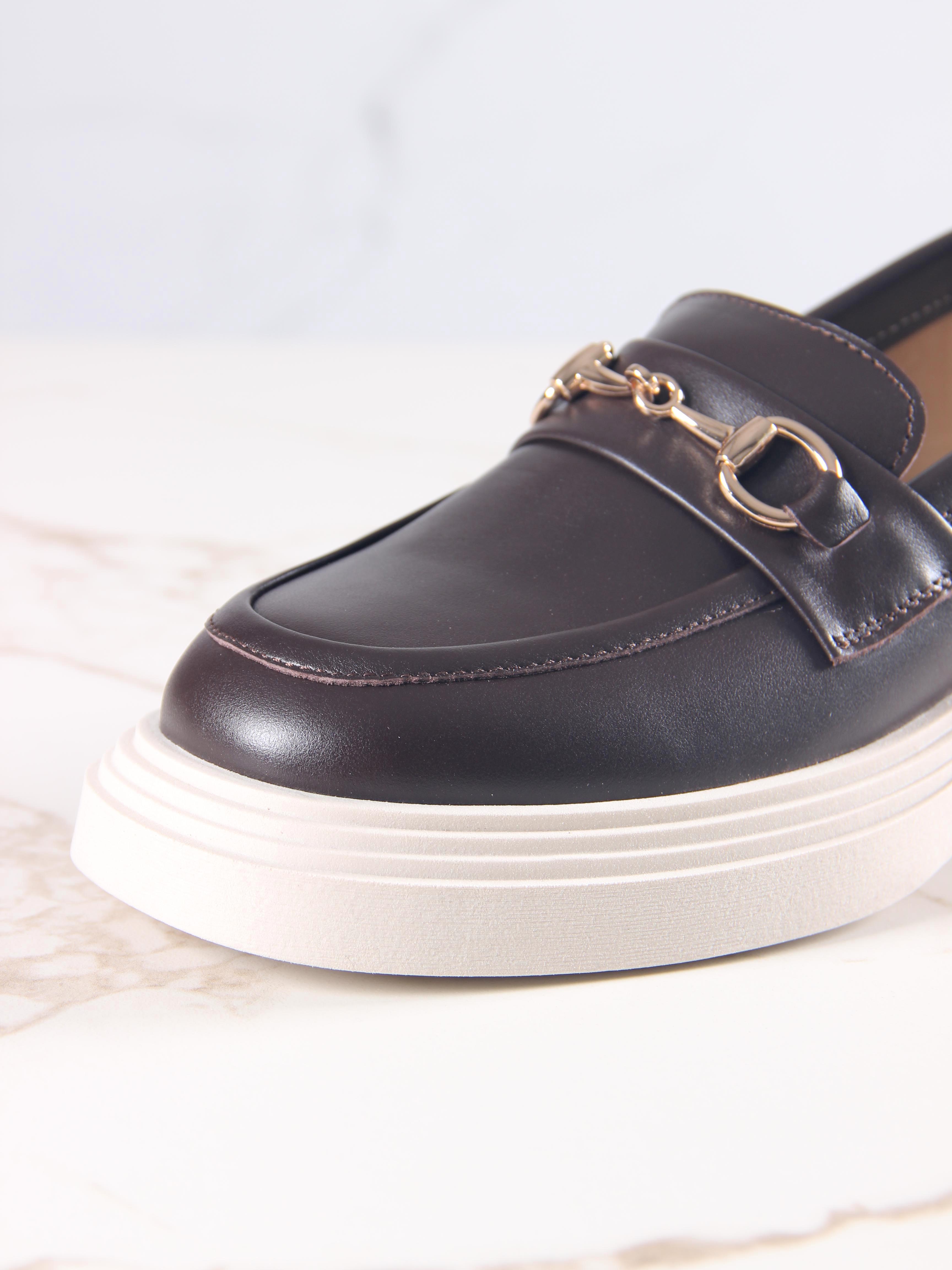 картинка Лоферы туфли ED'ART 173.1453'be. Коричневый Дарк от интернет магазина