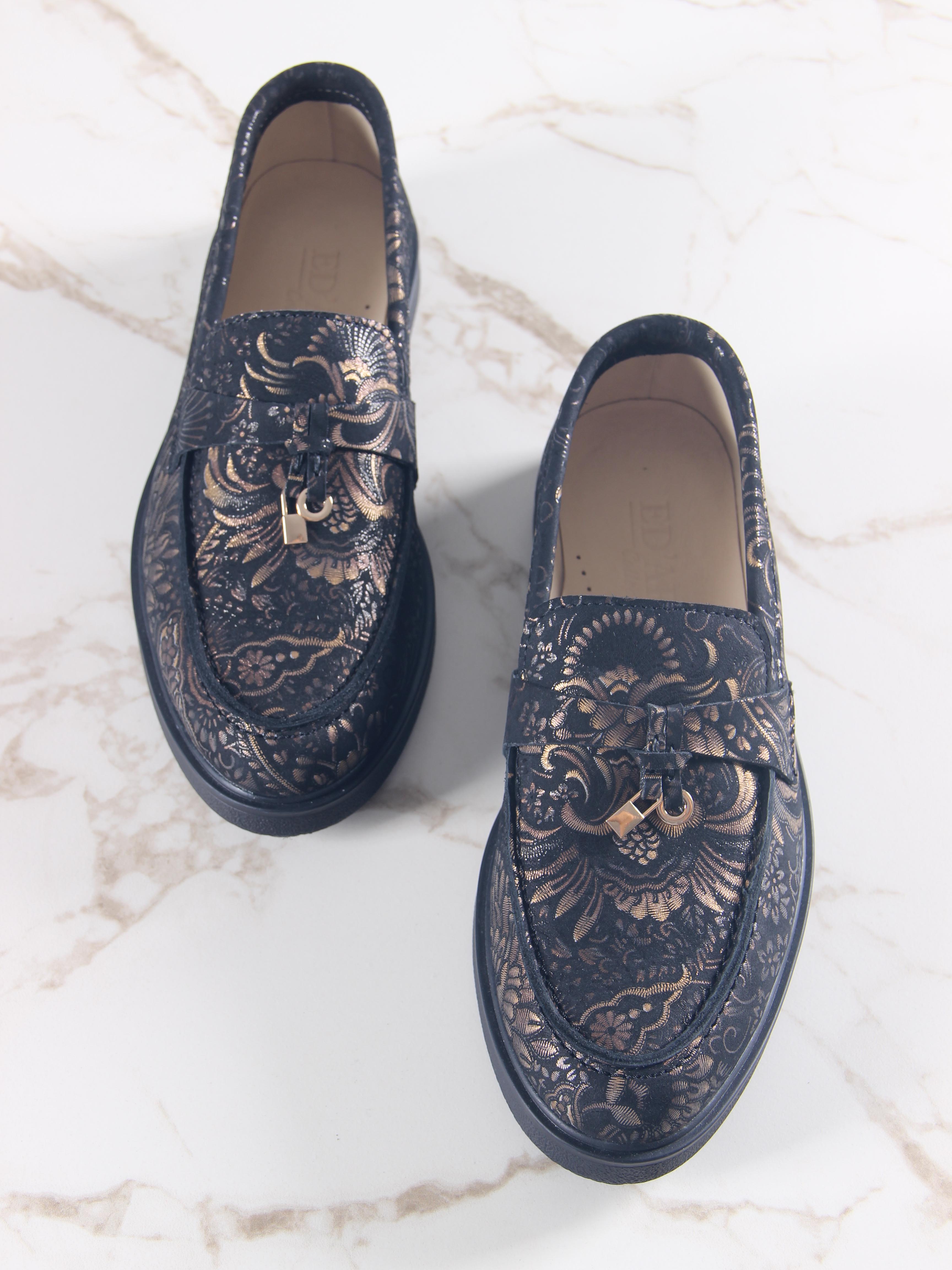 картинка Лоферы лоферы ED'ART 170.2699'bl. Черный грация от интернет магазина