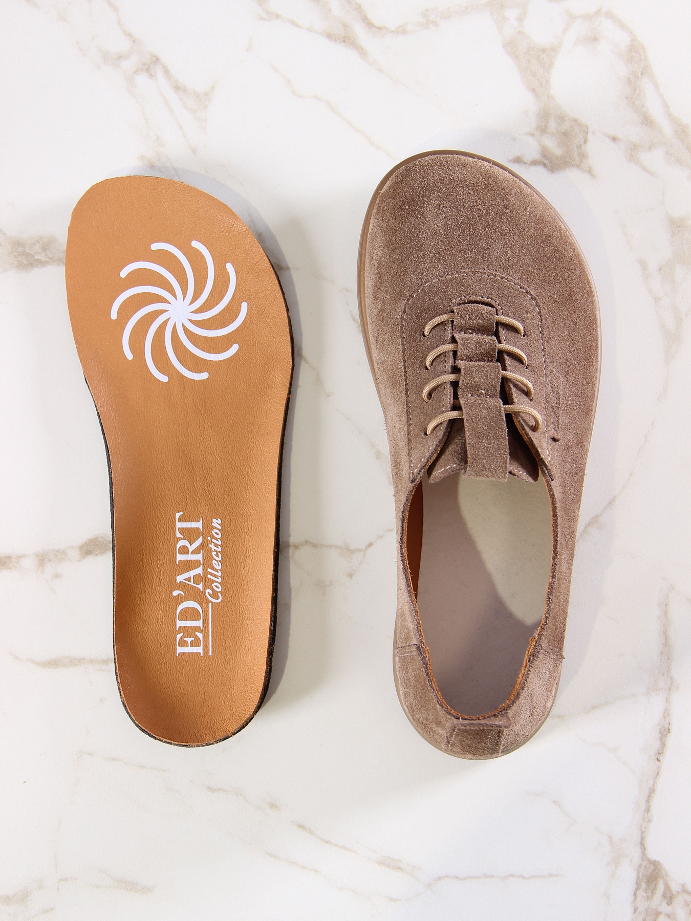 картинка Туфли ED'ART 185.асти'br.Серо-коричневая замша от интернет магазина