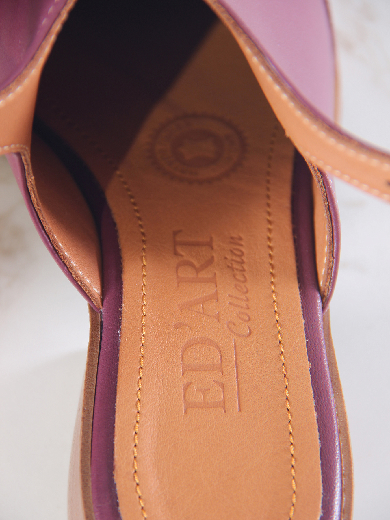 картинка Босоножки ED'ART 5133.23663'be. Гнилая вишня+коричневый от интернет магазина