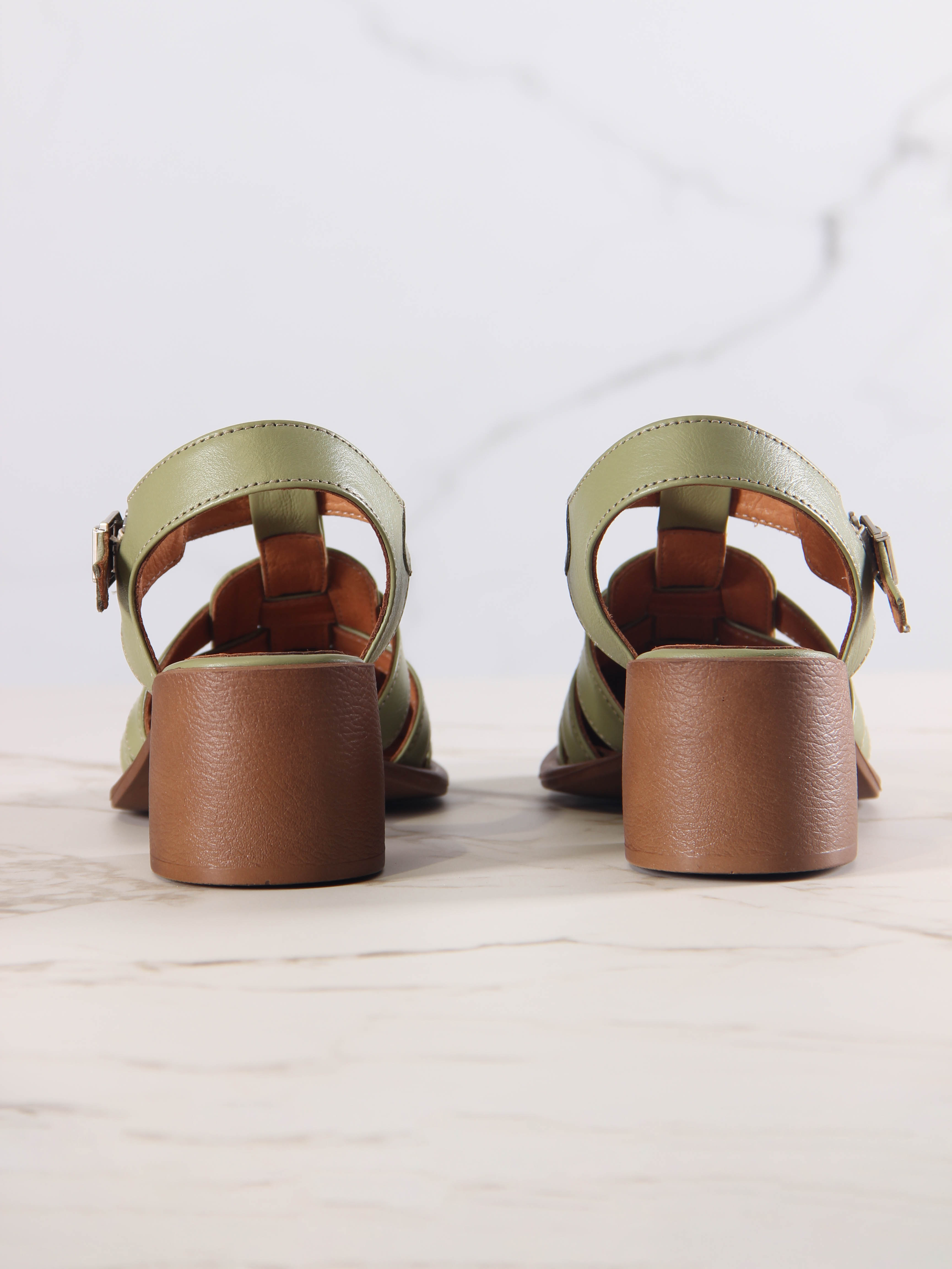 картинка Босоножки ED'ART 5035.23663'bе. Олива+коричневый от интернет магазина