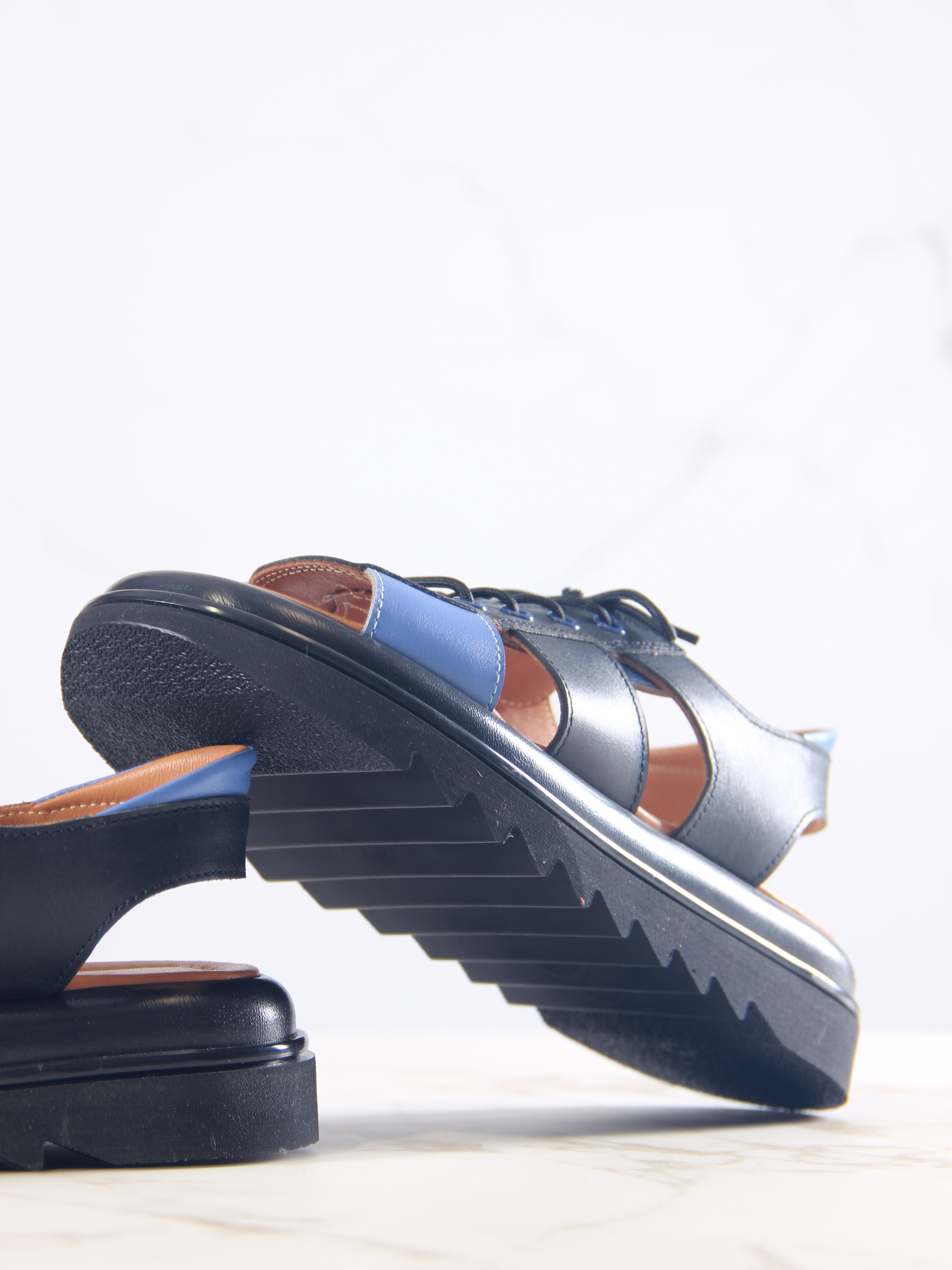 картинка Босоножки ED'ART 2029.2525'bl. Черный синий+черный от интернет магазина