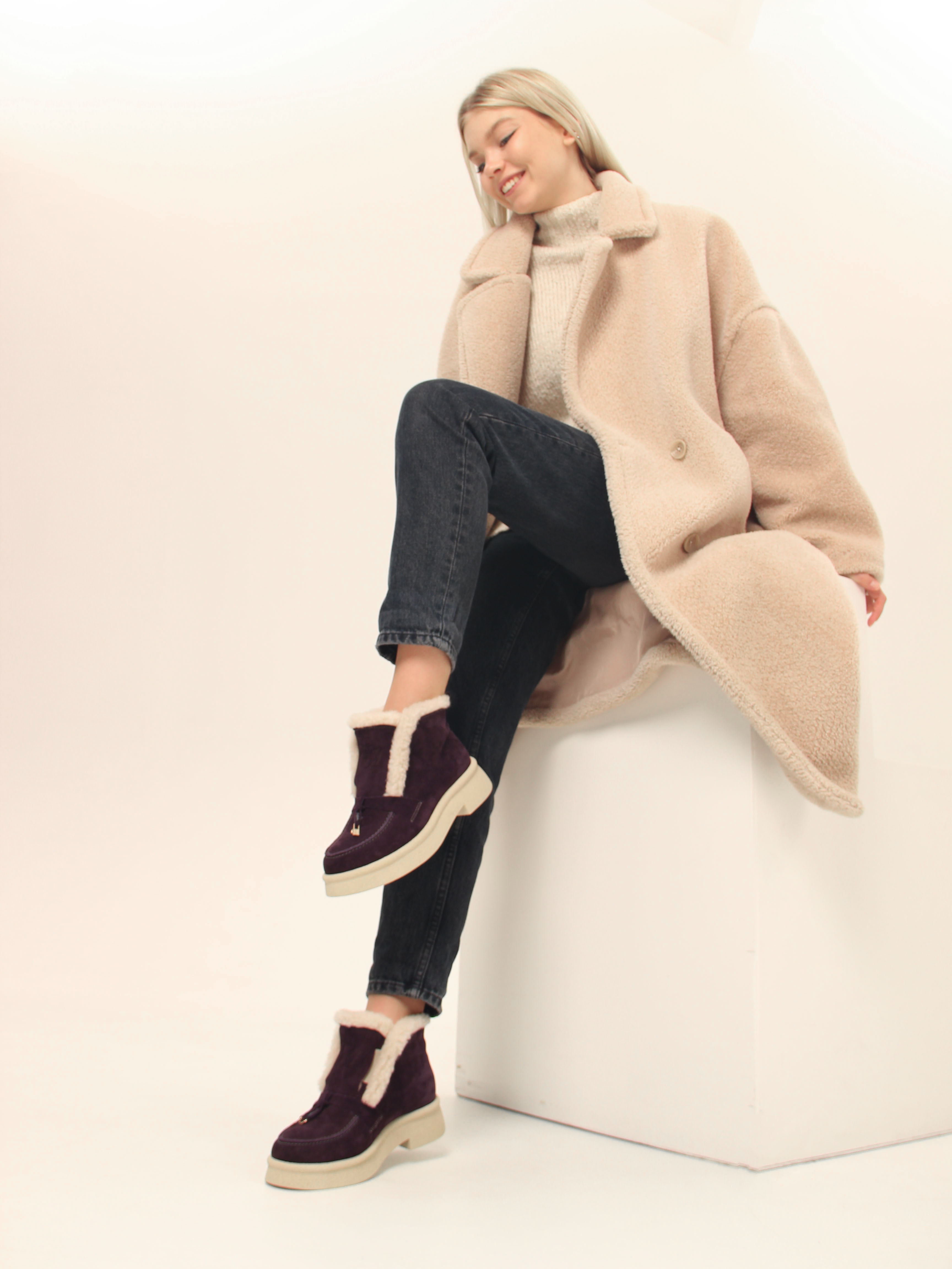 картинка Ботинки ED'ART 307.florida 'be.сливовая замша от интернет магазина