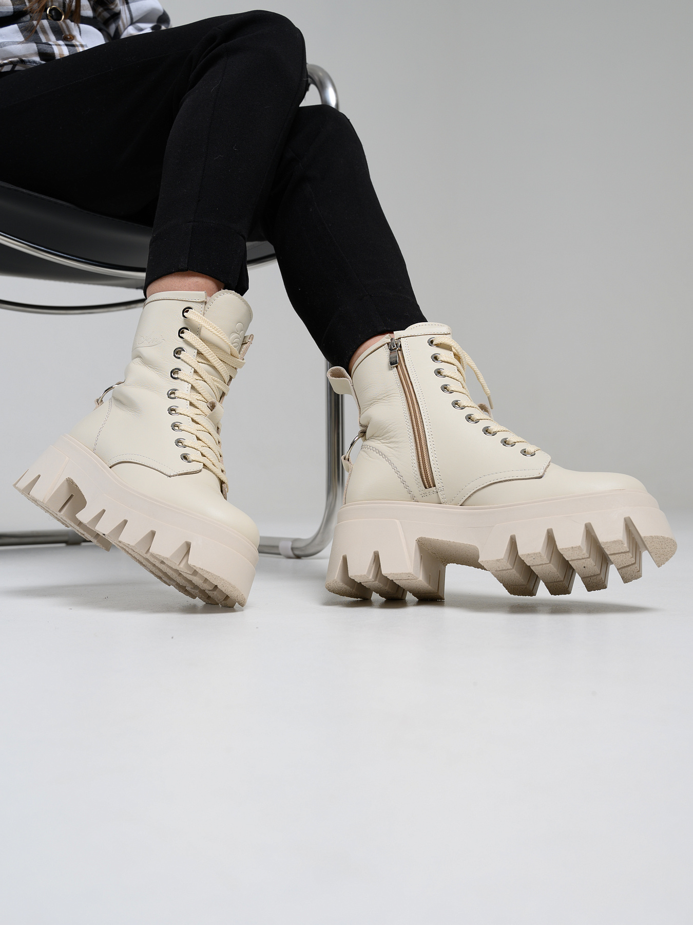 картинка Ботинки ED'ART 329.зиплайн'be. бежевый от интернет магазина