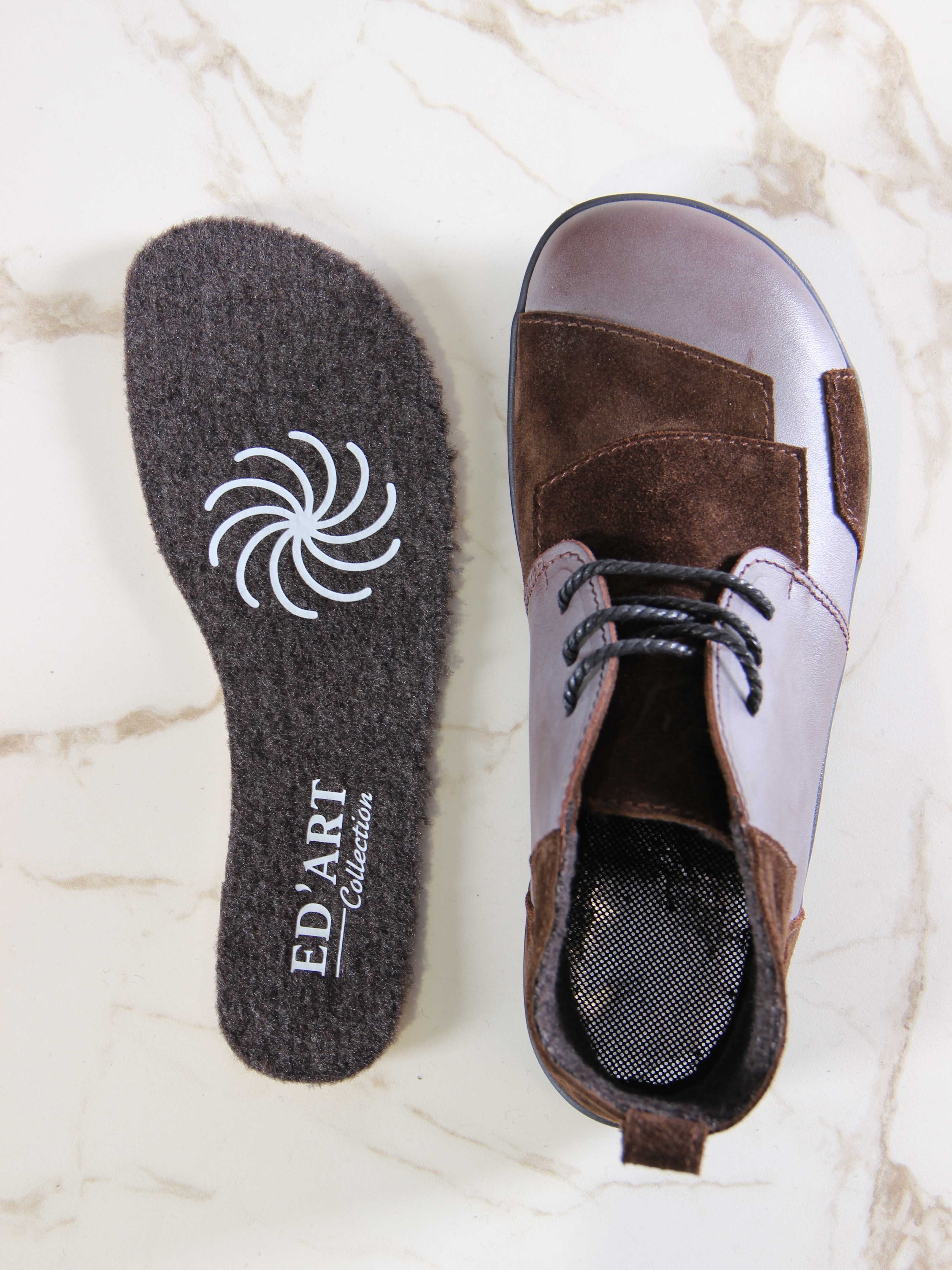 картинка Ботинки ED'ART 305.Ната'bl. Вакса коричневая+корич замша от интернет магазина