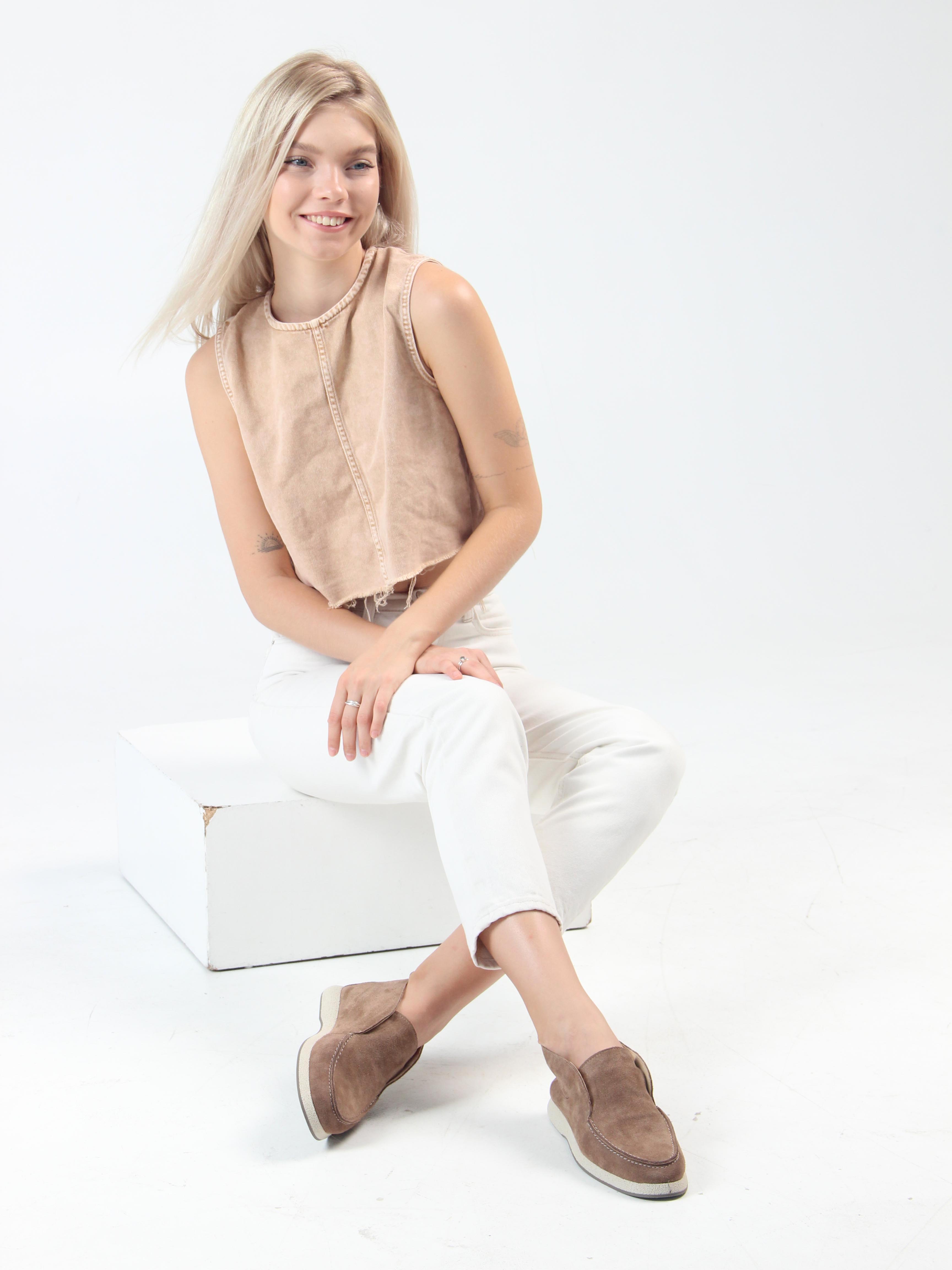 картинка Полуботинки ED'ART 207.1607'be. коричневый капучино замша от интернет магазина