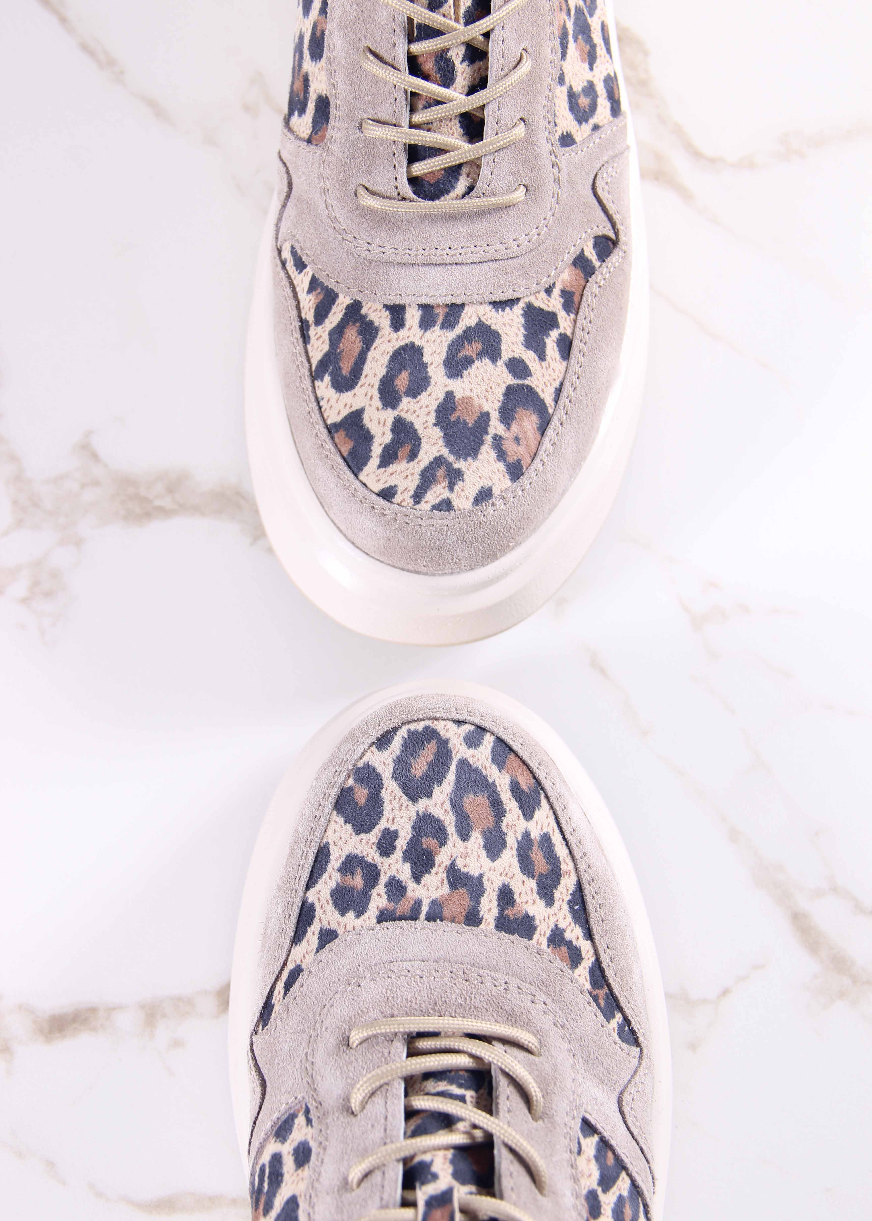 картинка Кроссовки ED'ART 149.24916'be. бежевый леопард ваниль замша от интернет магазина