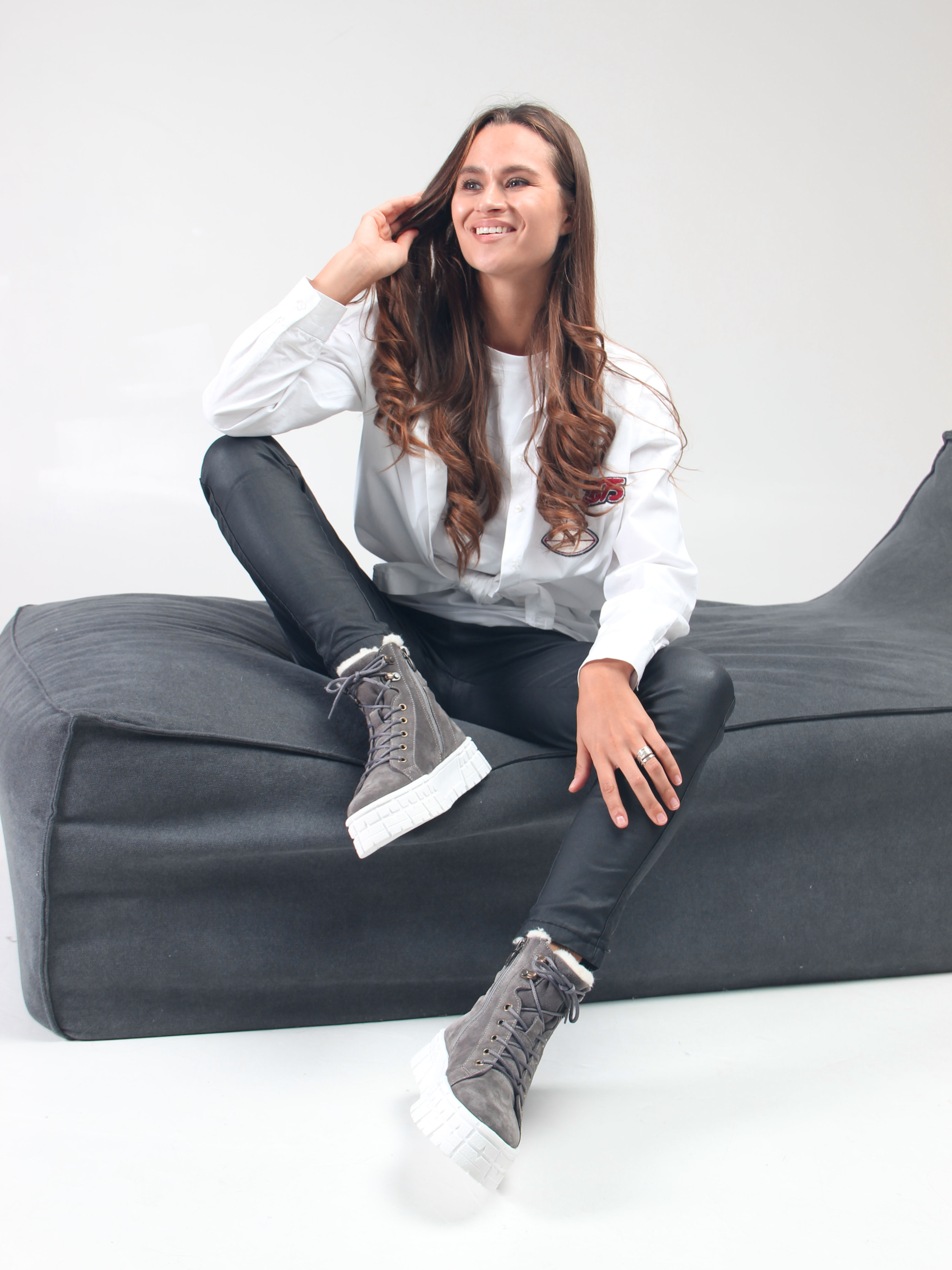 картинка Ботинки ED'ART 216.212131'w. серый замок замша от интернет магазина