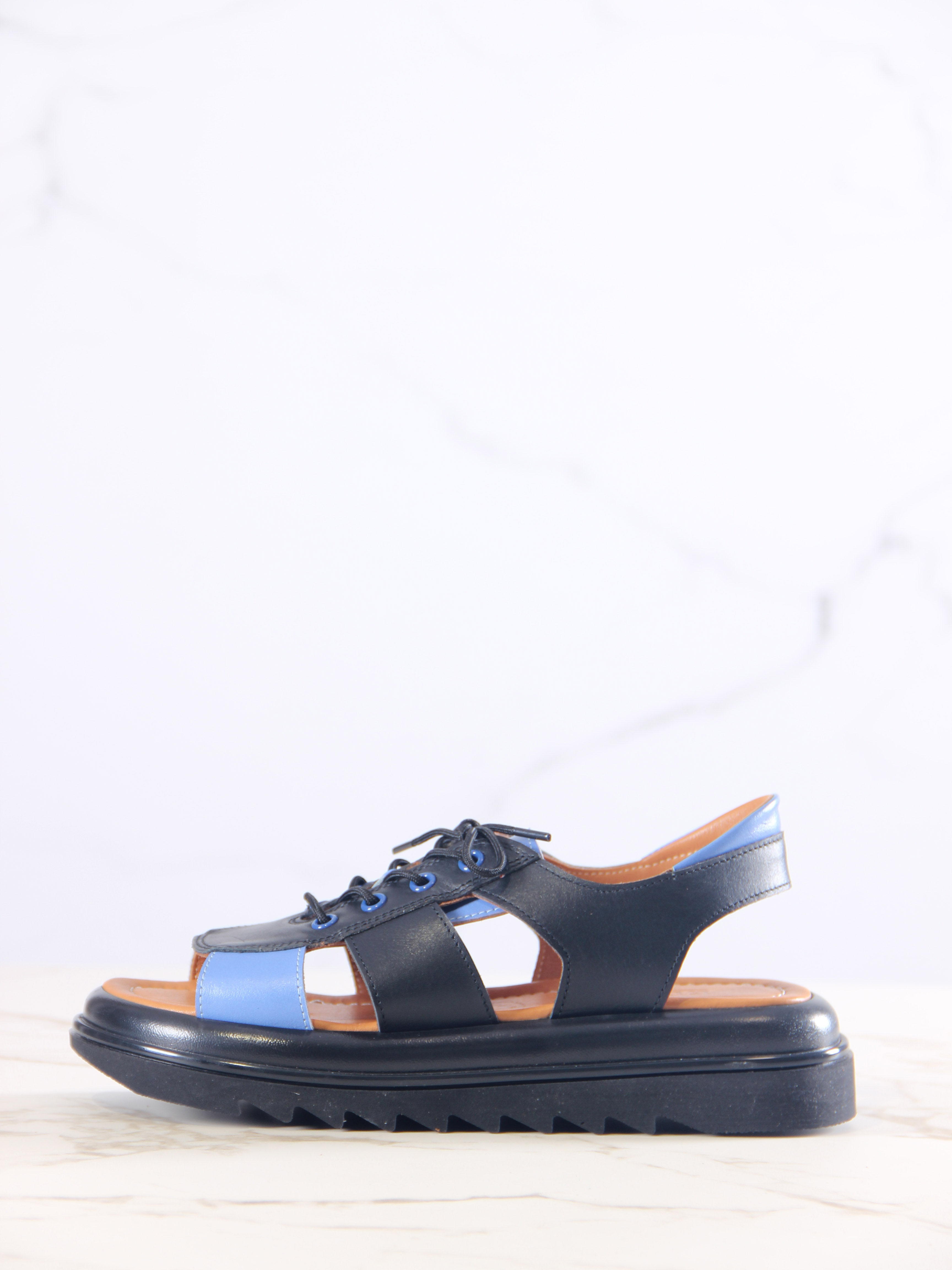 картинка Босоножки ED'ART 2029.2525'bl. Черный синий+черный от интернет магазина