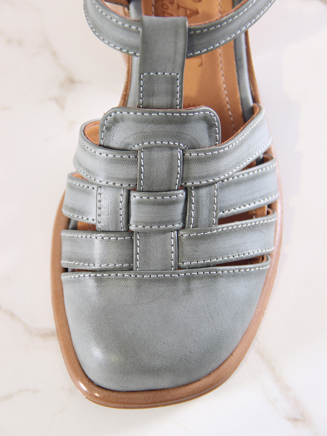 картинка Босоножки ED'ART 5035.23663'bе. Вакса хаки+коричневый от интернет магазина