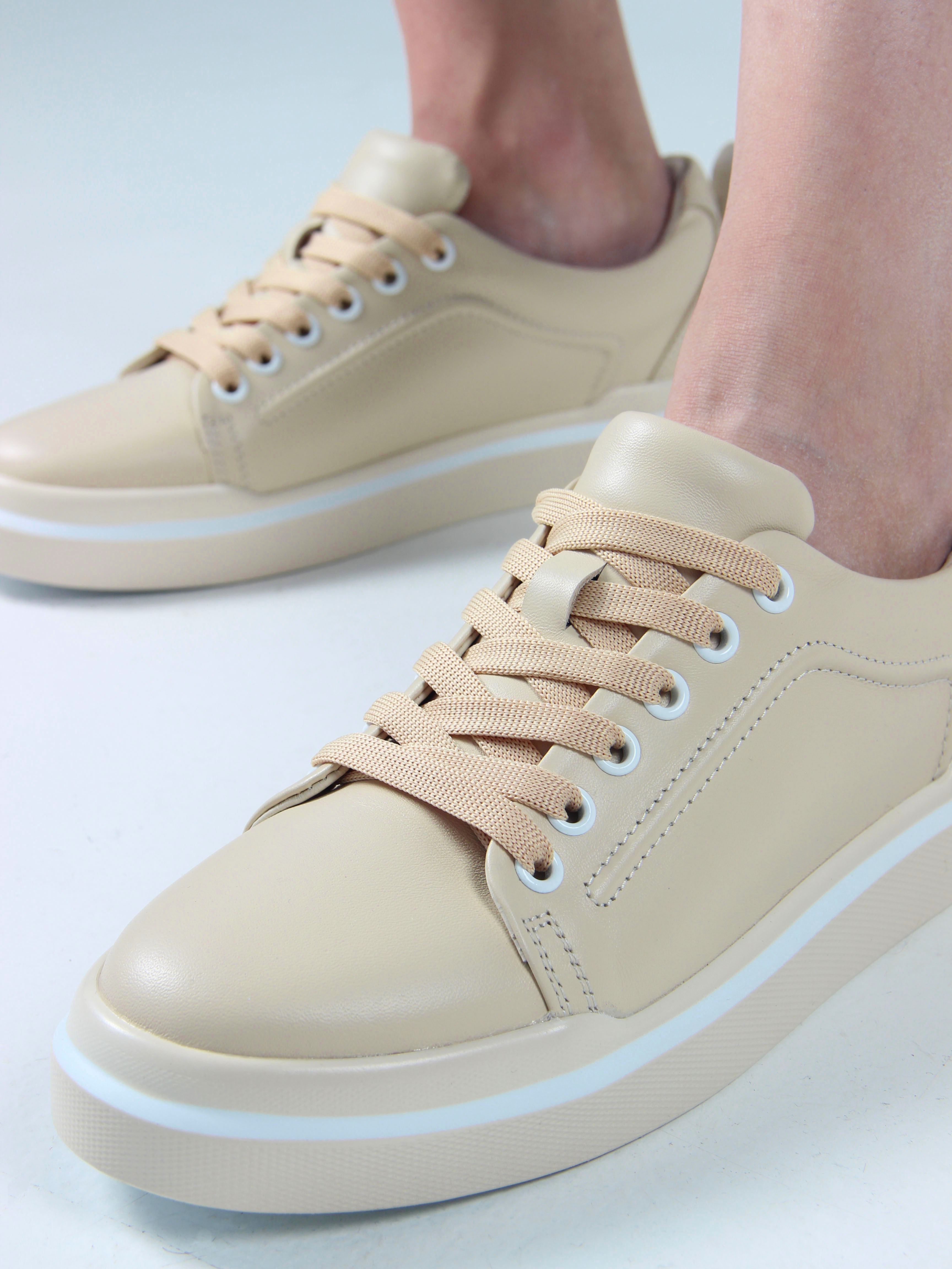 картинка Кеды ED'ART 158.paloma'be/w. Бежевый от интернет магазина