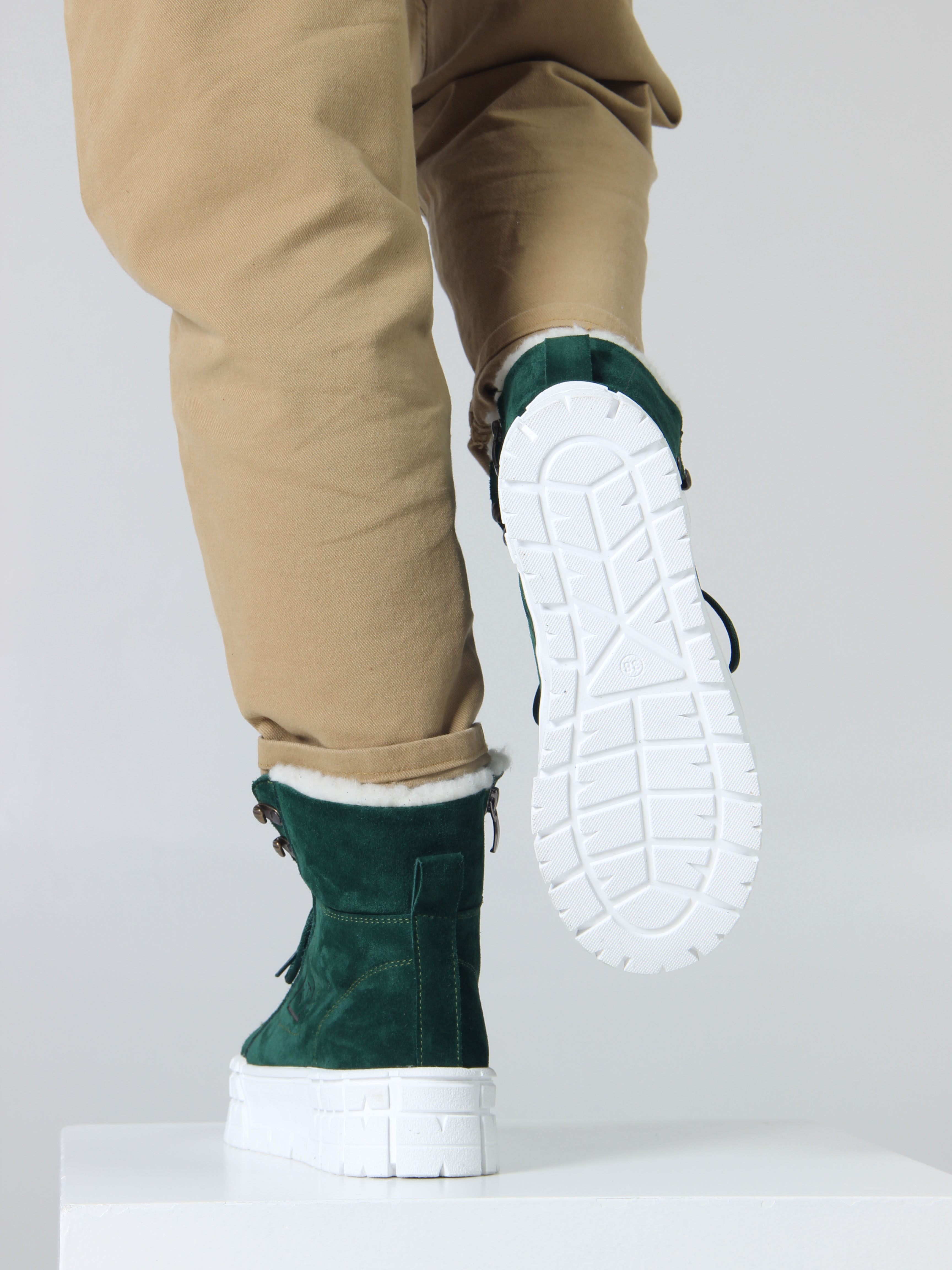 картинка Ботинки ED'ART 216.212131'w. зеленый замша от интернет магазина