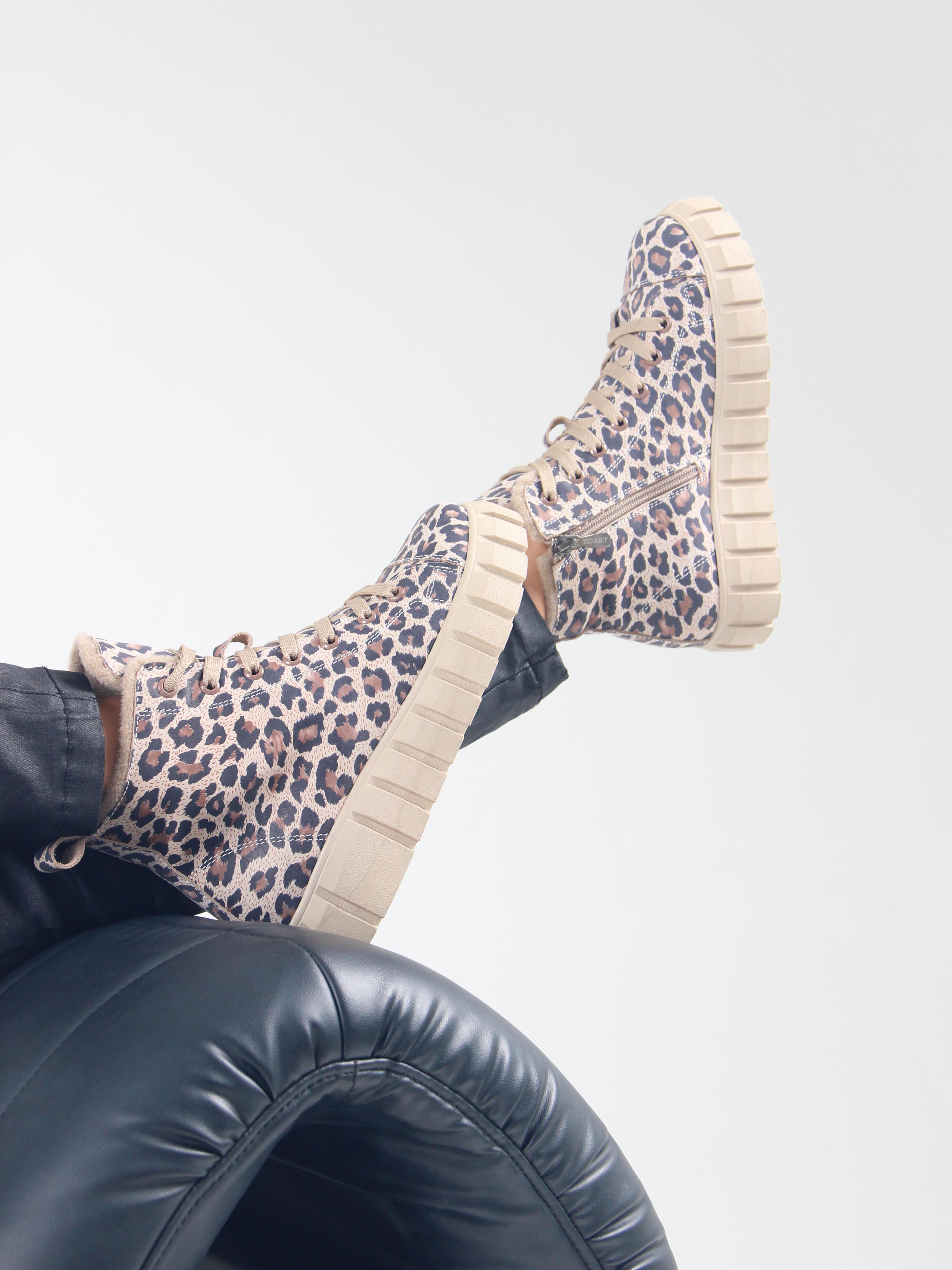 картинка Ботинки ED'ART 217.91505'be. бежевый леопард от интернет магазина