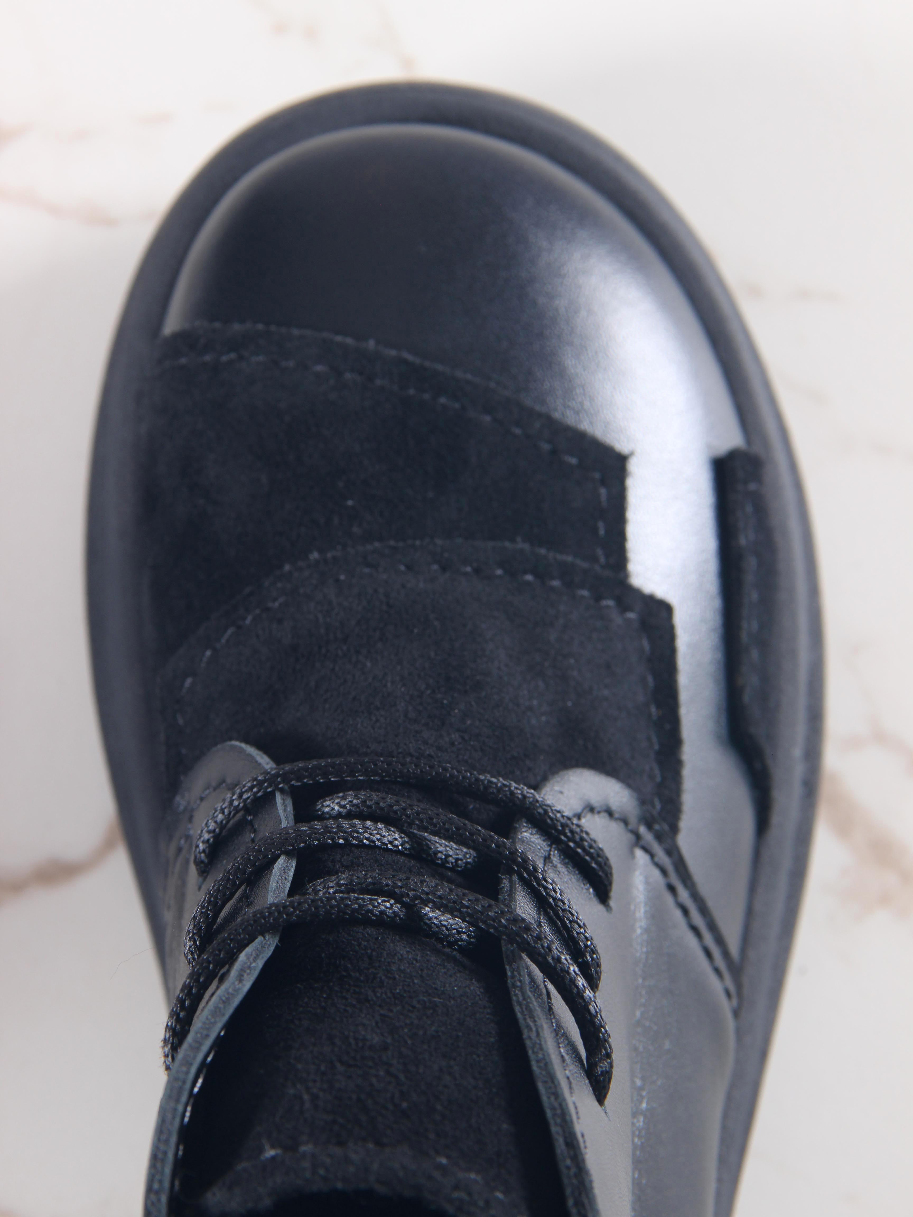 картинка Ботинки  ED'ART 305.927'bl. черный черная замша от интернет магазина