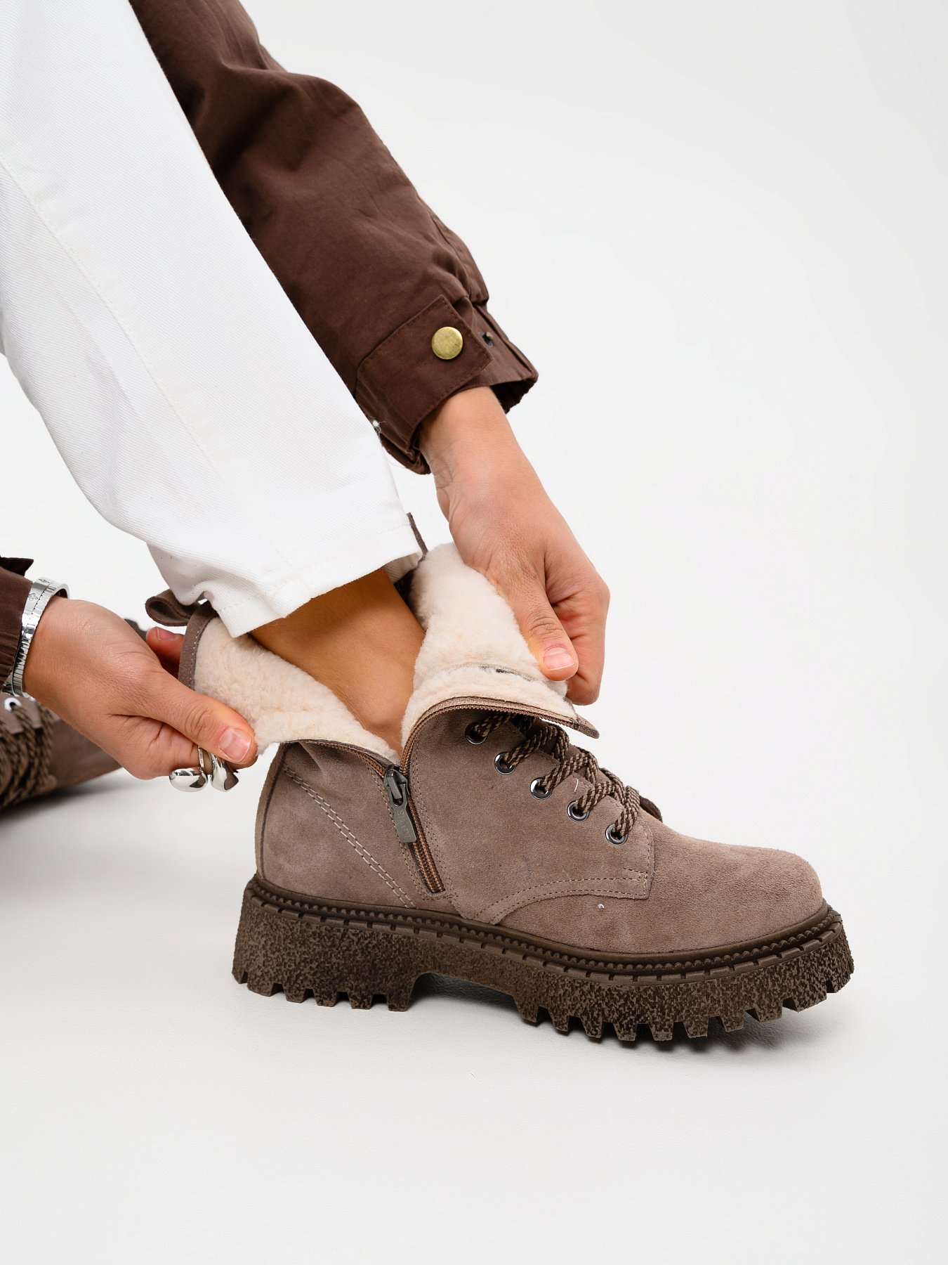 картинка Ботинки ED'ART 327.22511'br.Капучино замша от интернет магазина