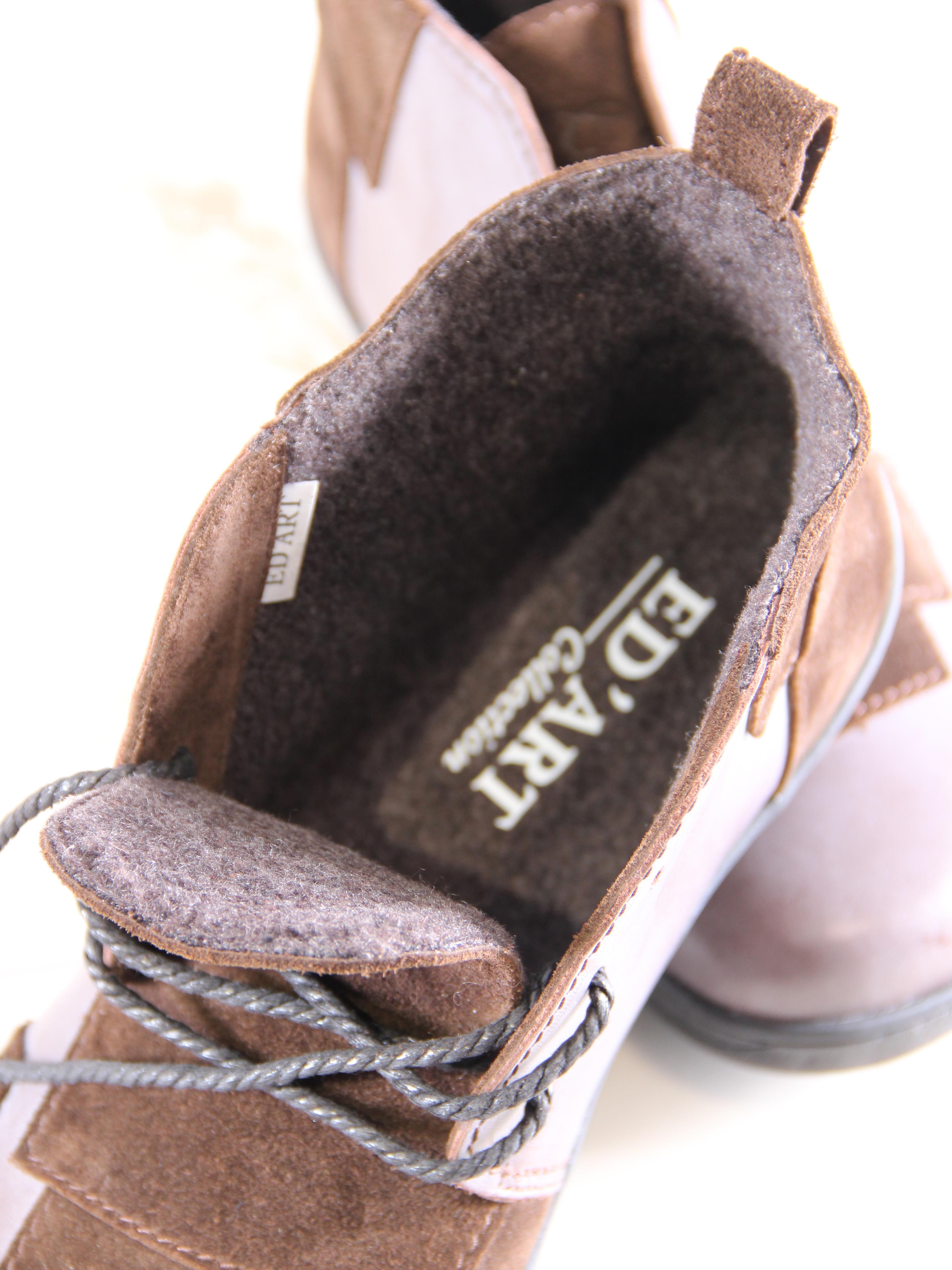 картинка Ботинки ED'ART 305.Ната'bl. Вакса коричневая+корич замша от интернет магазина