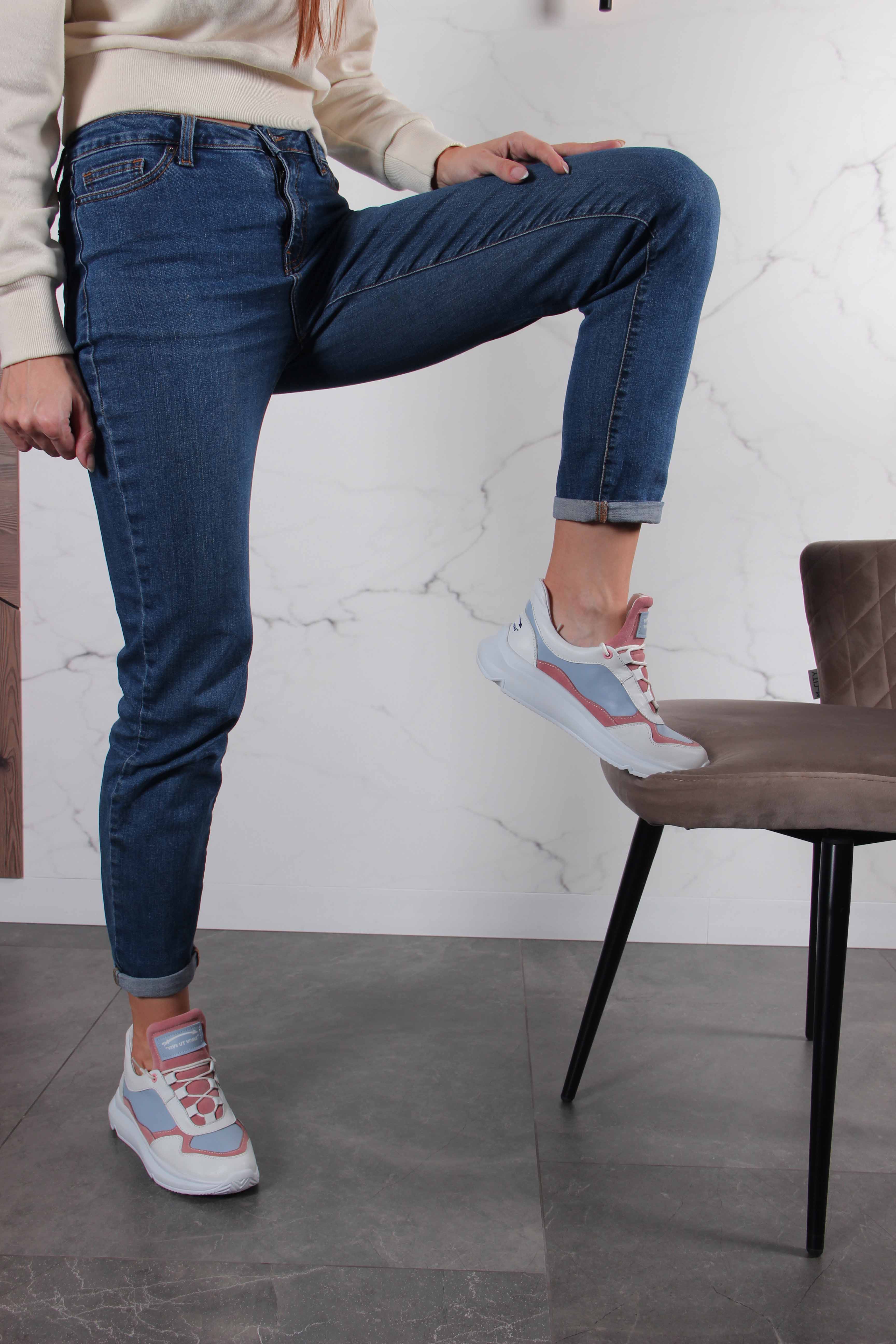 картинка Кроссовки ED'ART 150.236143w.белый-розовый-голубой от интернет магазина